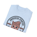 Cat Stamp Knit Fast Die Napping T-Shirt