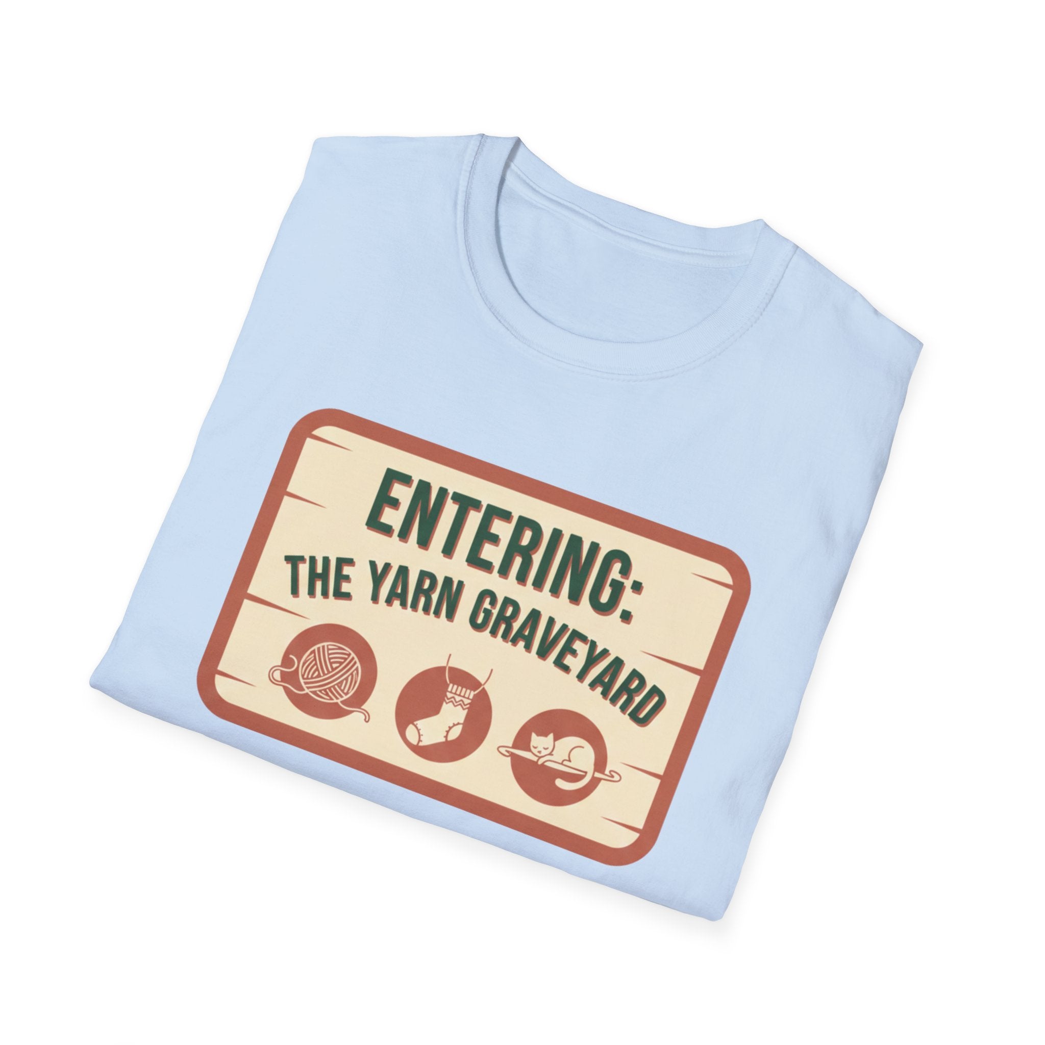 Plaque Entering The Yarn Graveyard T-Shirt