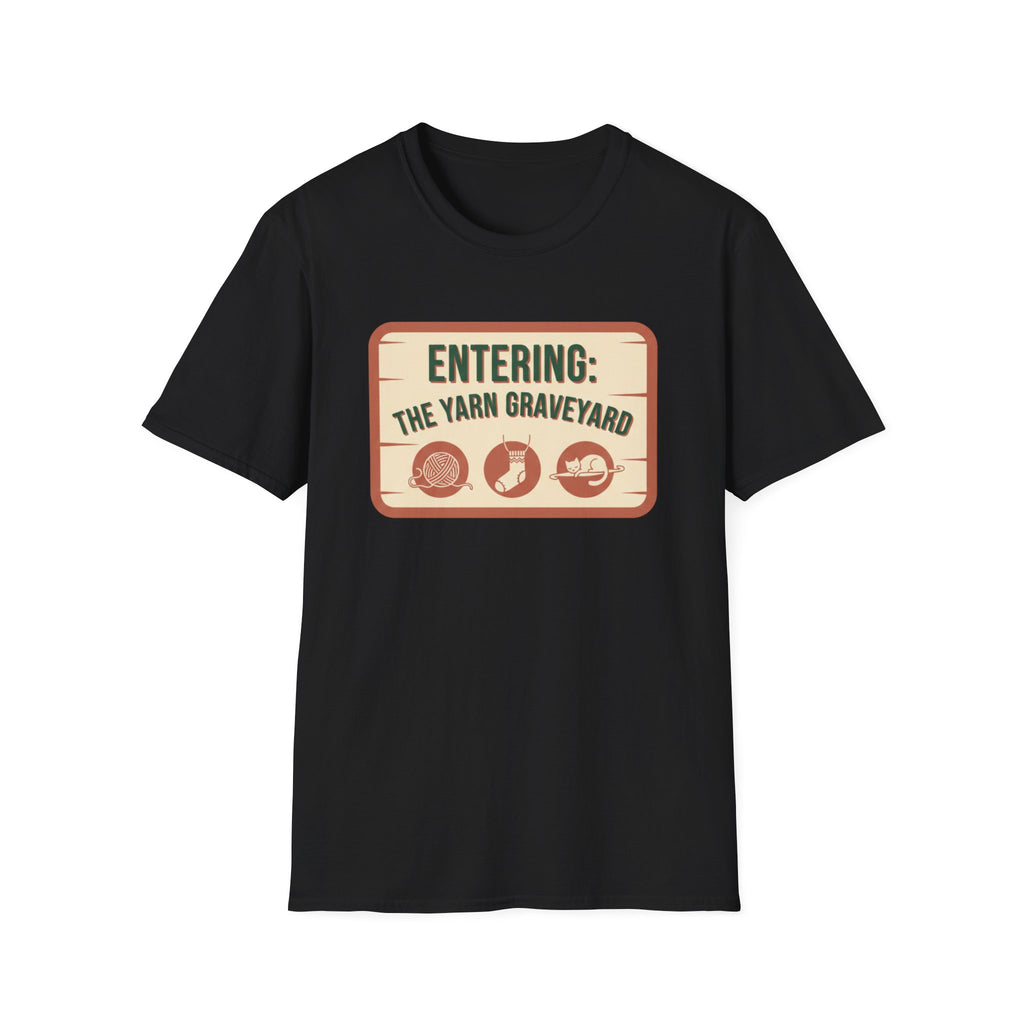 Plaque Entering The Yarn Graveyard T-Shirt