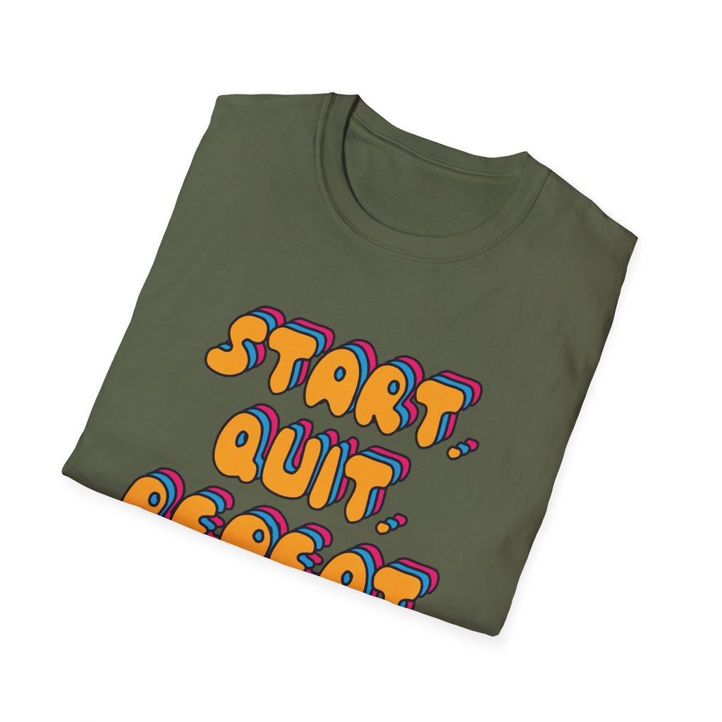 Start Quit Repeat Groovy T-Shirt