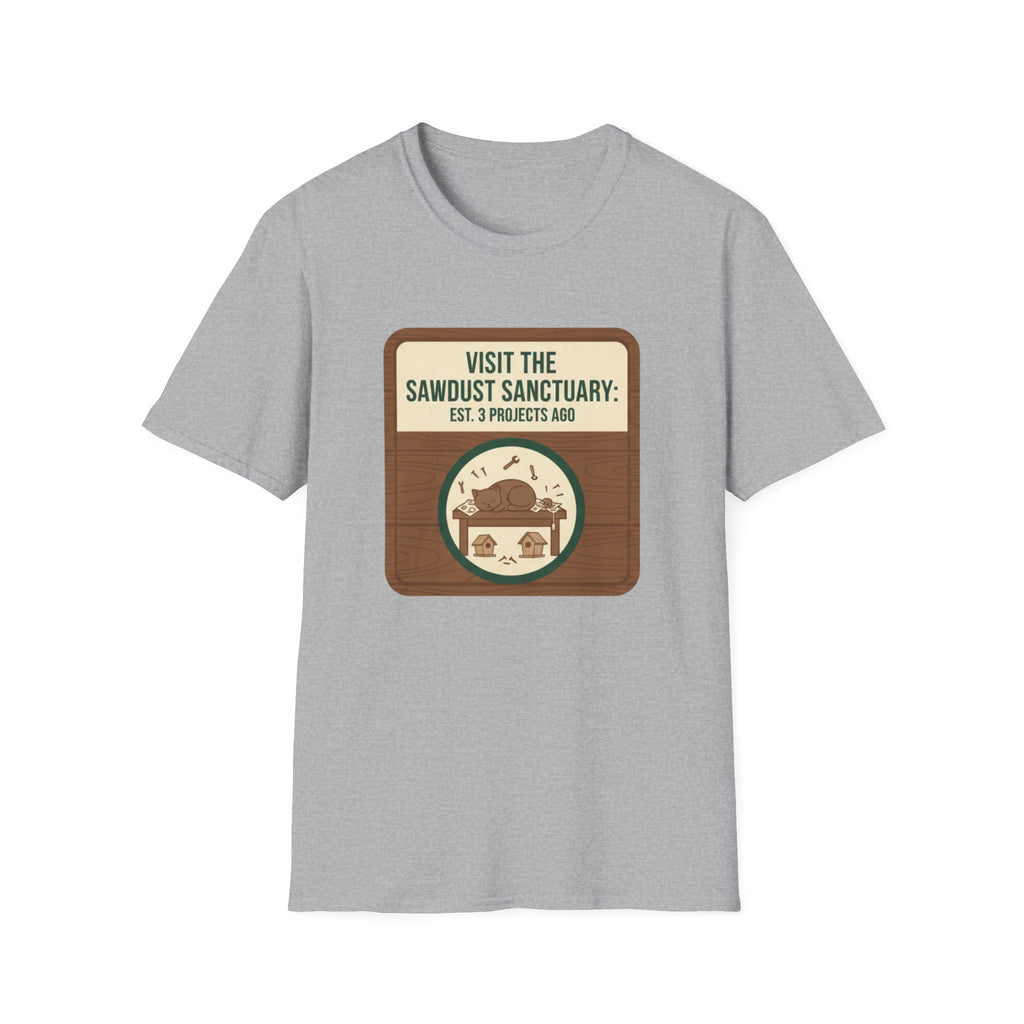 Plaque Visit Sawdust Sanctuary T-Shirt