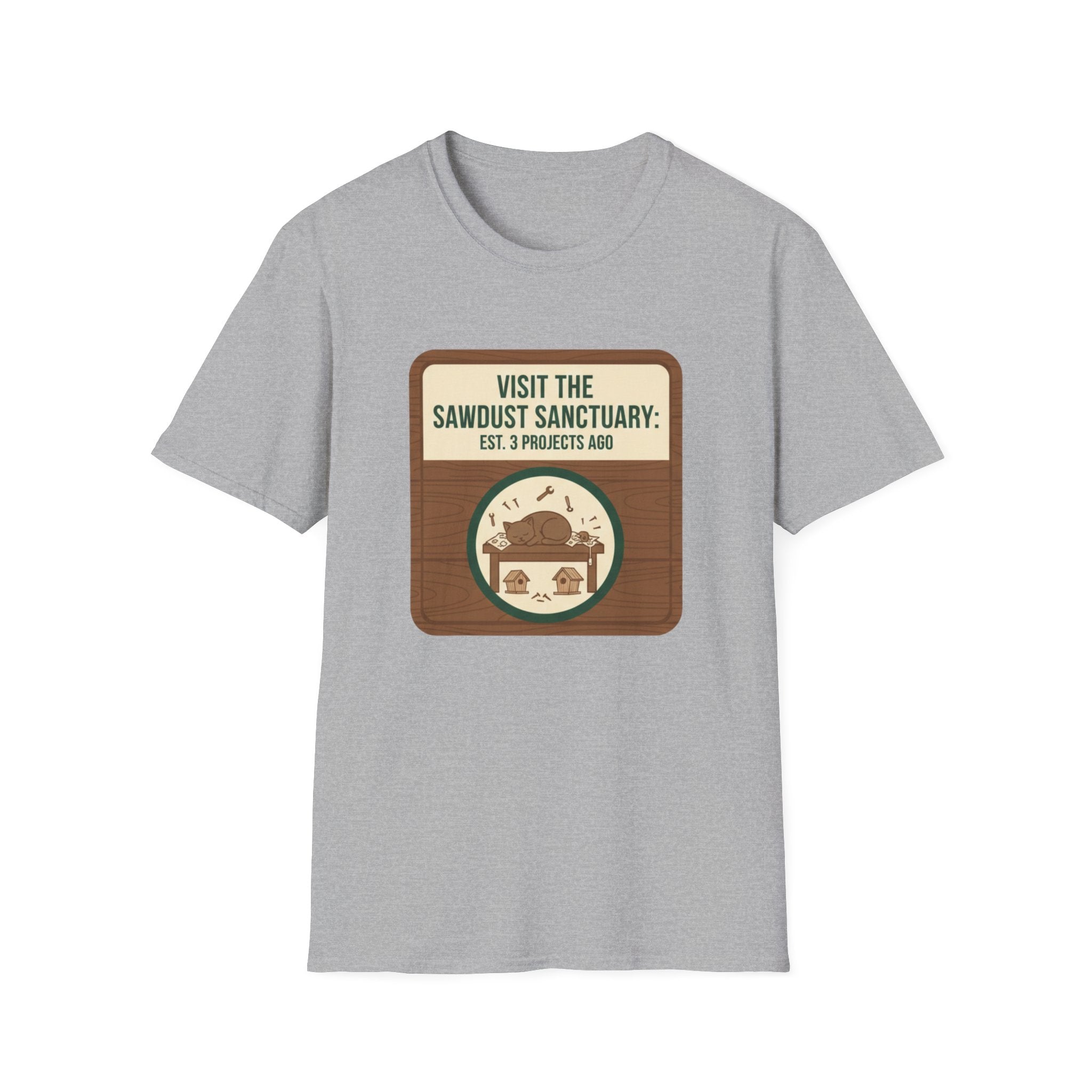 Plaque Visit Sawdust Sanctuary T-Shirt