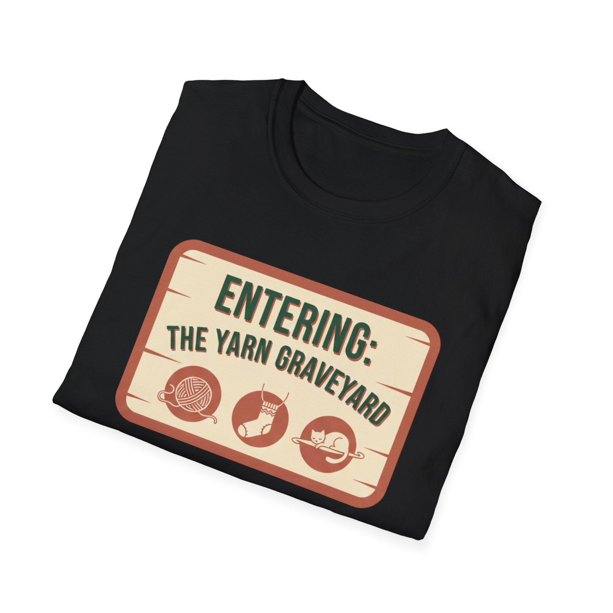 Plaque Entering The Yarn Graveyard T-Shirt
