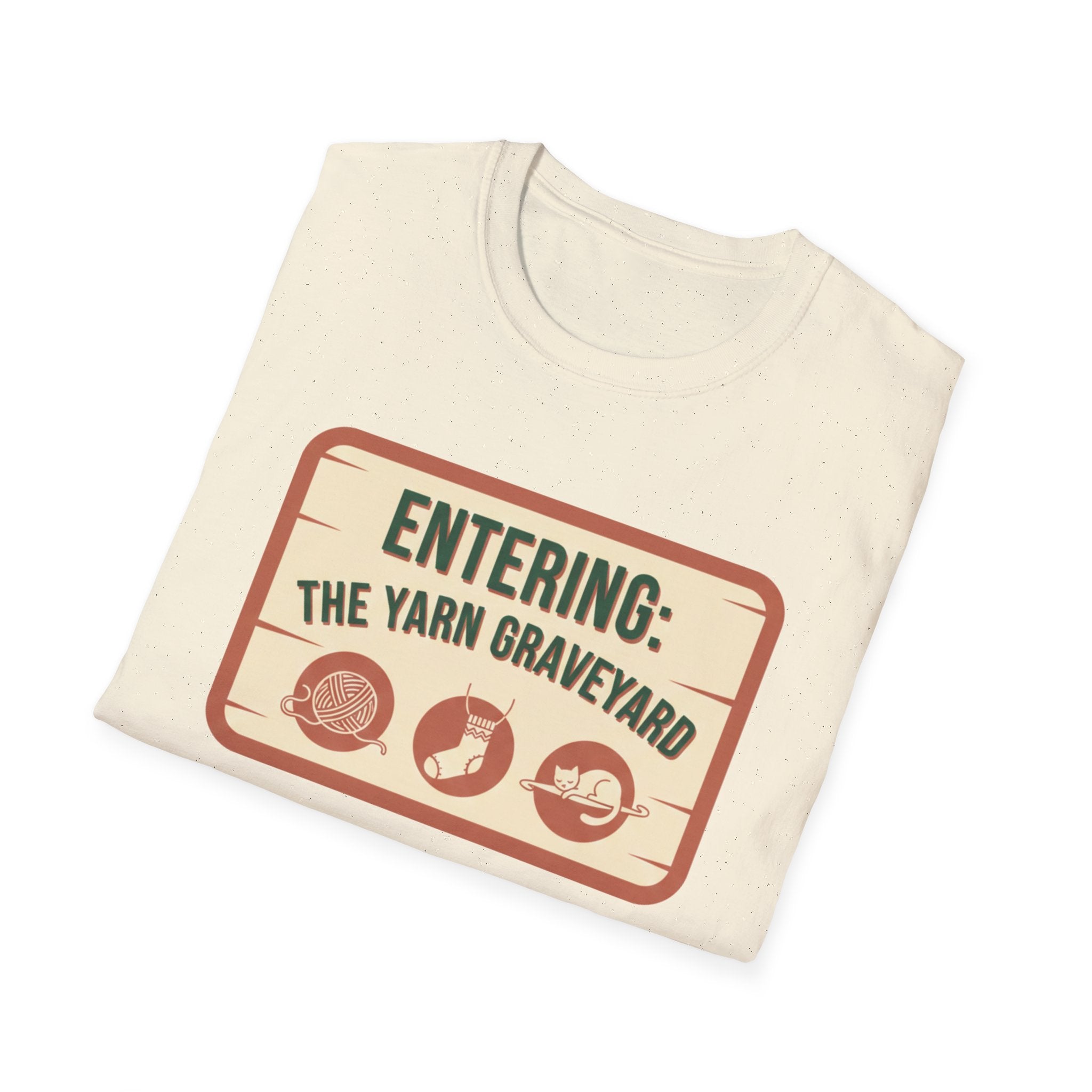 Plaque Entering The Yarn Graveyard T-Shirt