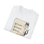 Cat Crochet Drawing Bread Exploring T-Shirt