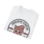 Cat Stamp Knit Fast Die Napping T-Shirt