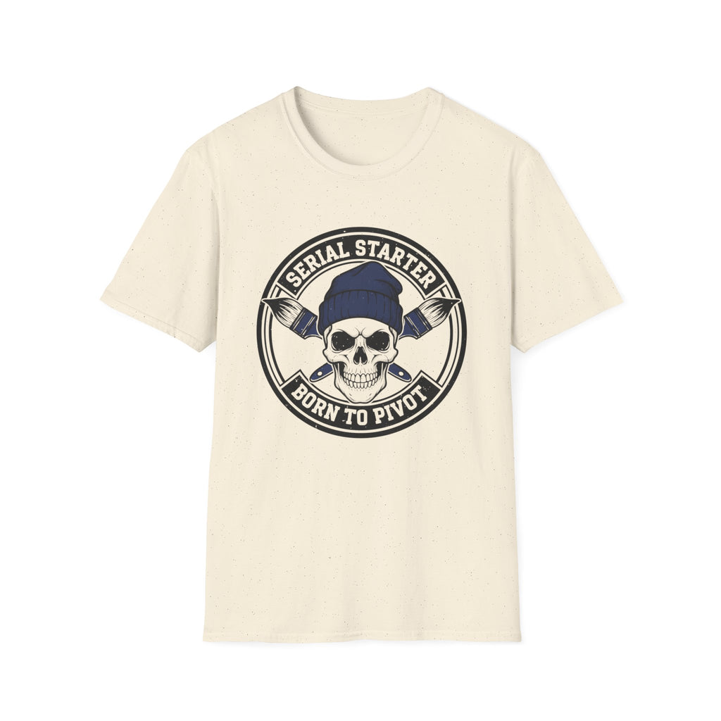 Skull Serial Starter Born To Pivot T-Shirt