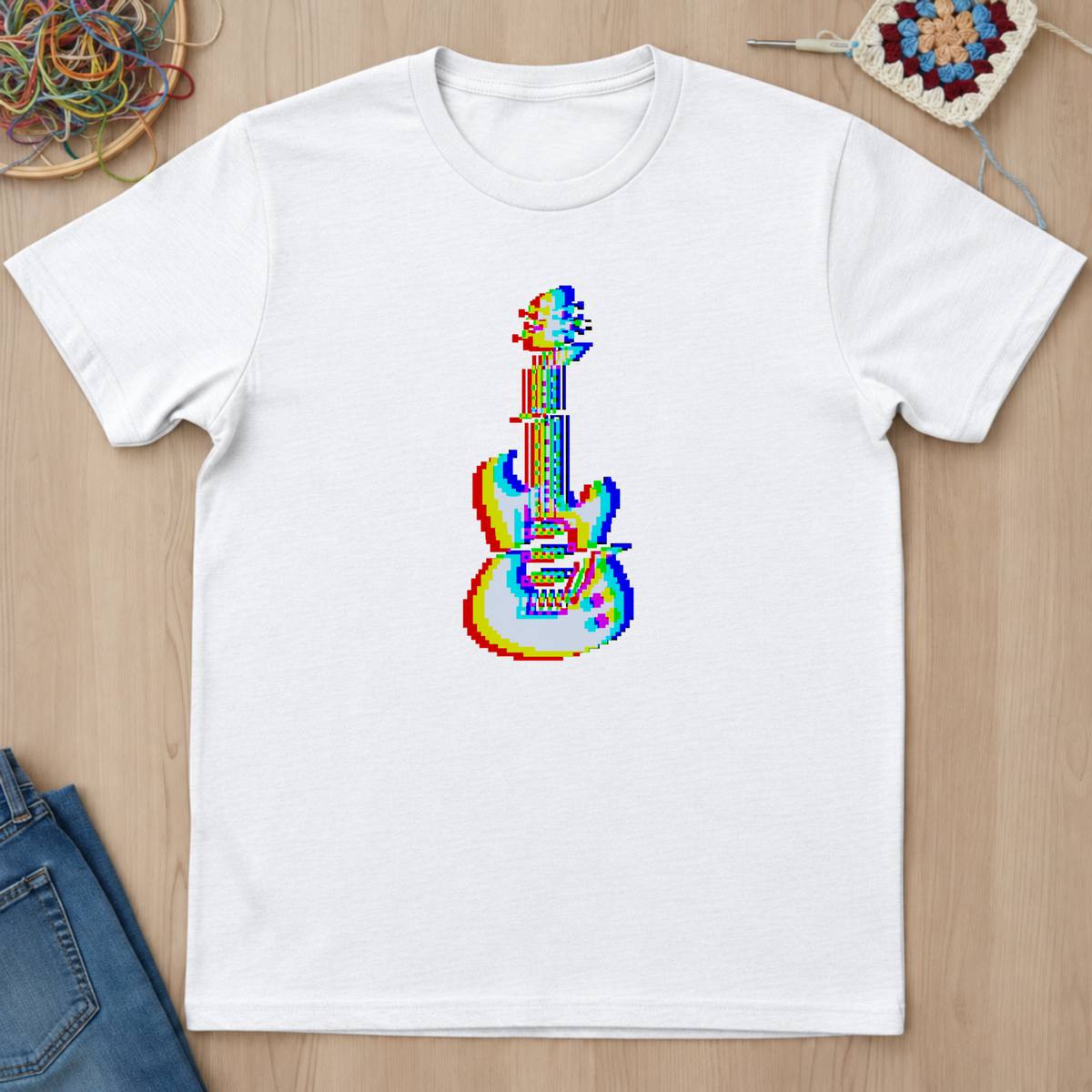 Guitare électrique en glitch