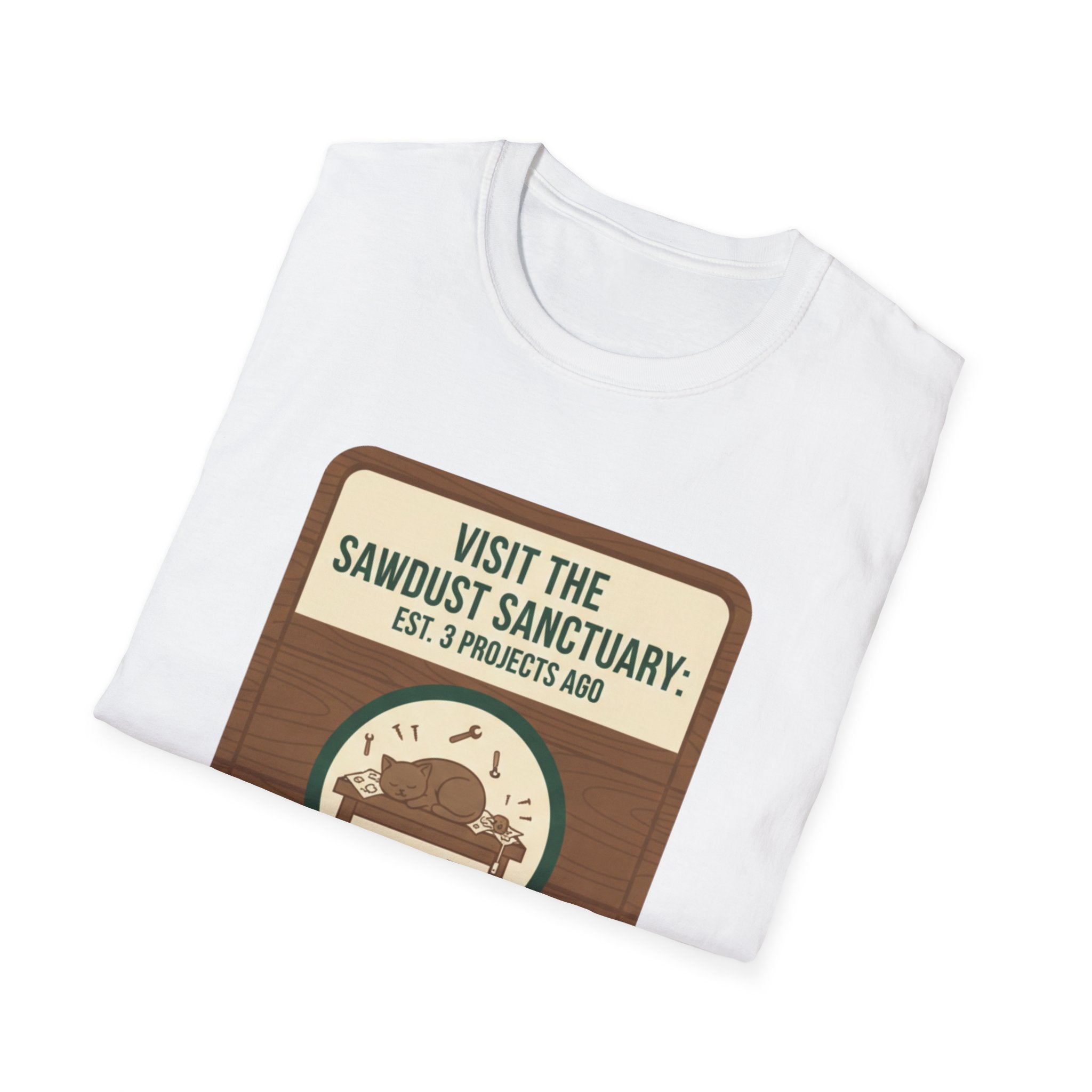 Plaque Visit Sawdust Sanctuary T-Shirt