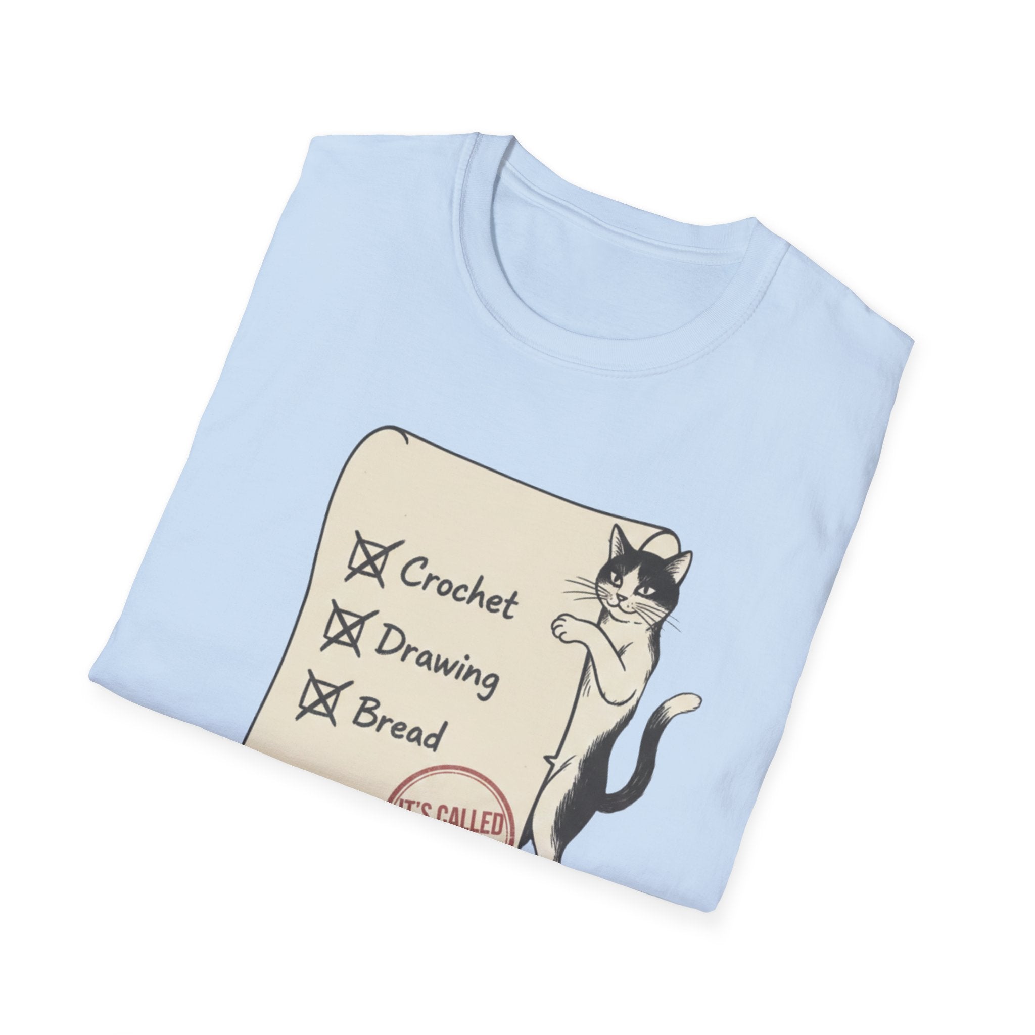 Cat Crochet Drawing Bread Exploring T-Shirt