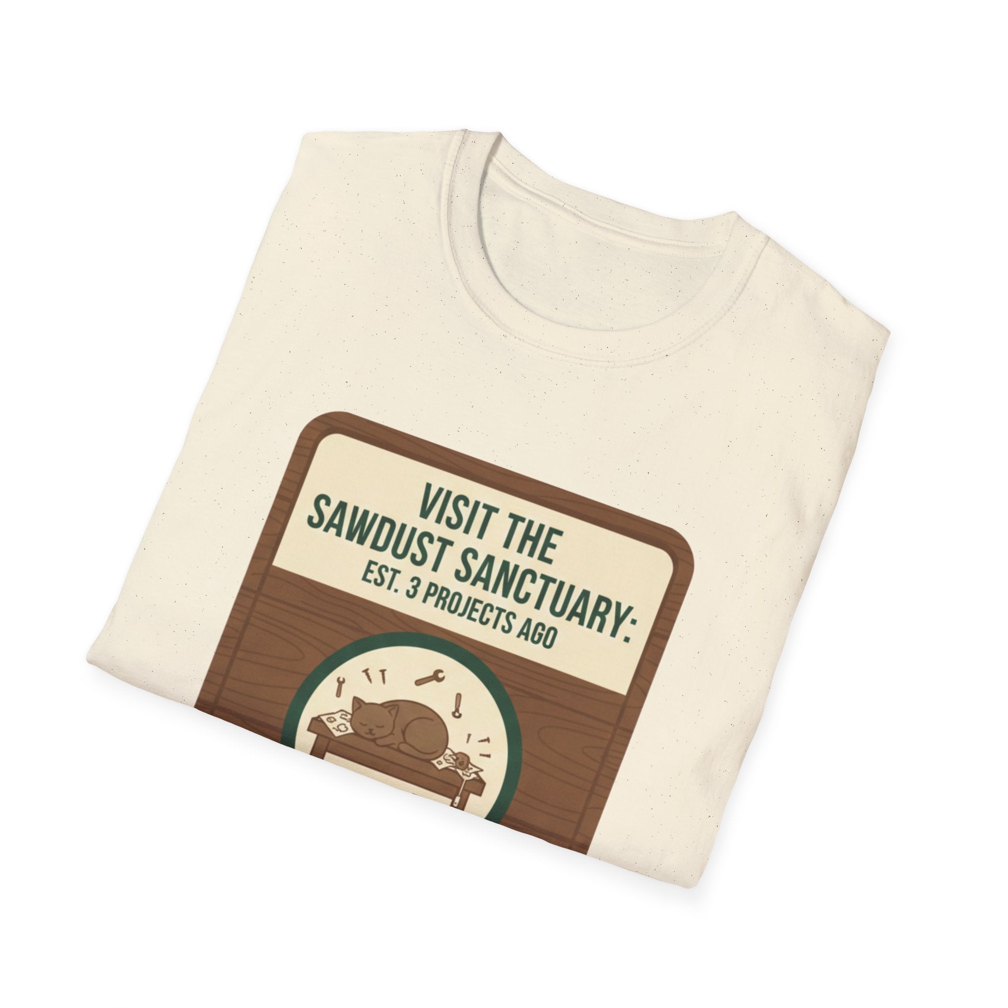 Plaque Visit Sawdust Sanctuary T-Shirt
