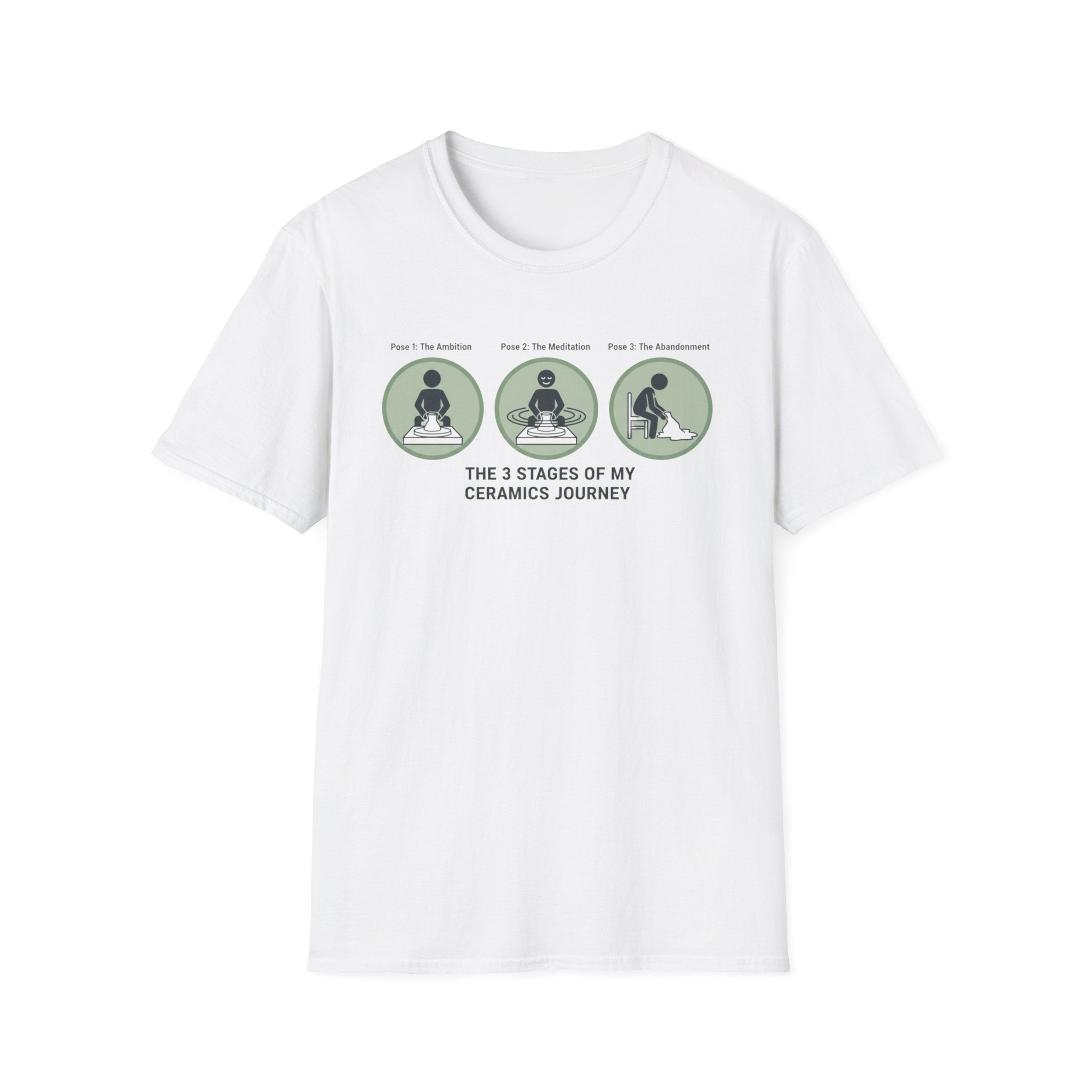 3 Stages of My Ceramics Journey T-Shirt