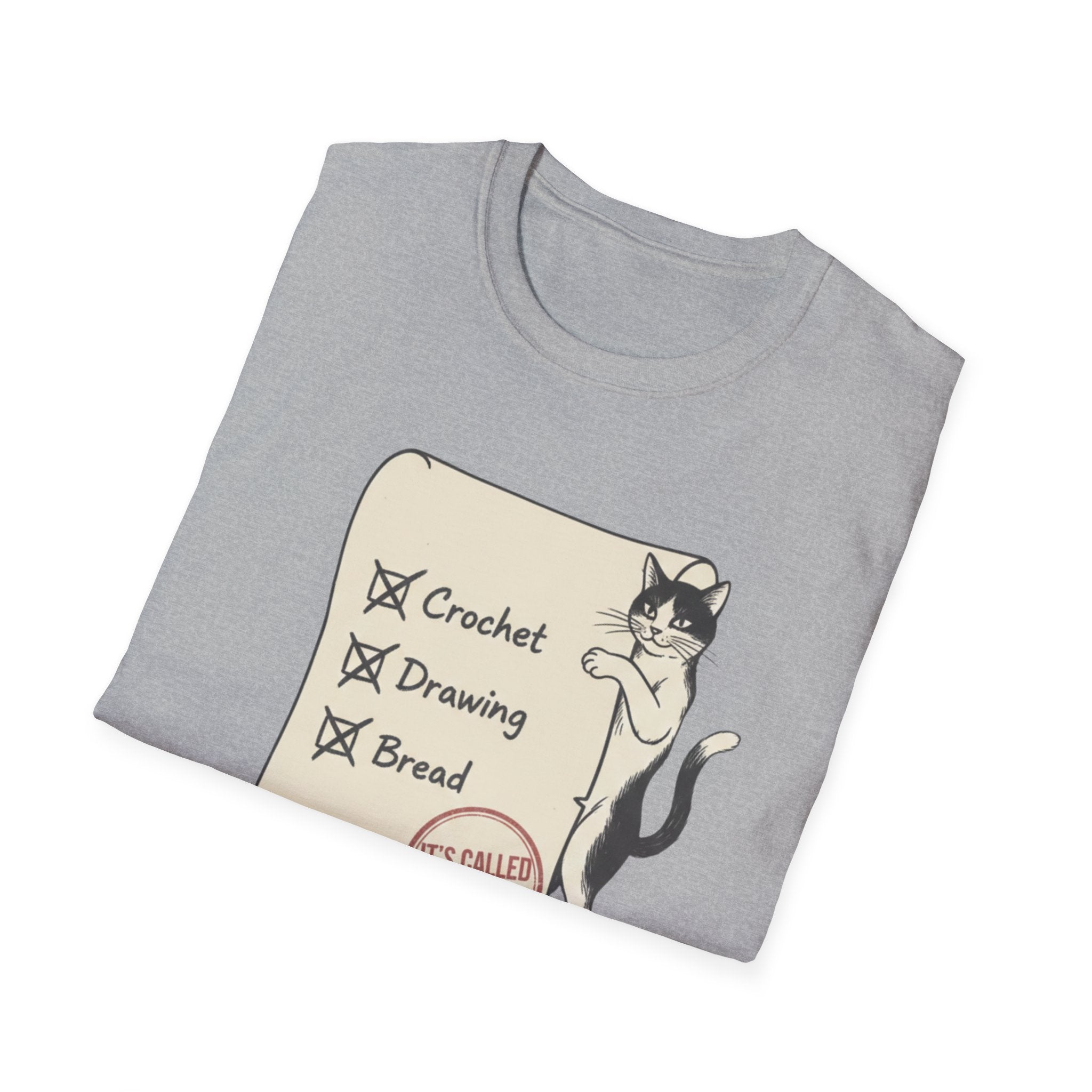 Cat Crochet Drawing Bread Exploring T-Shirt