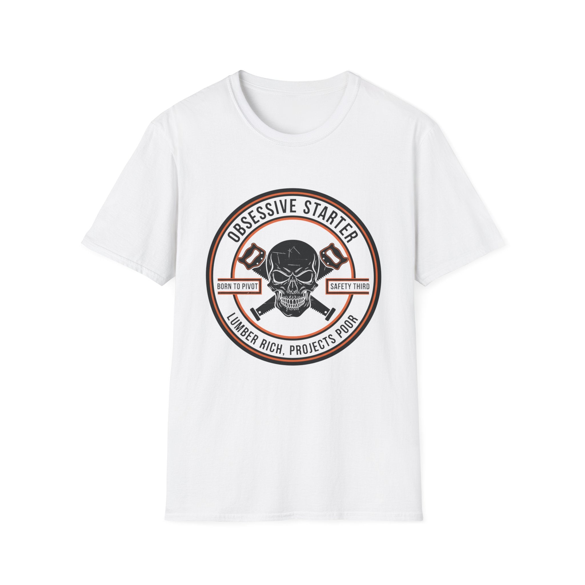 Skull Stamp Lumber Rich Projects Poor T-Shirt