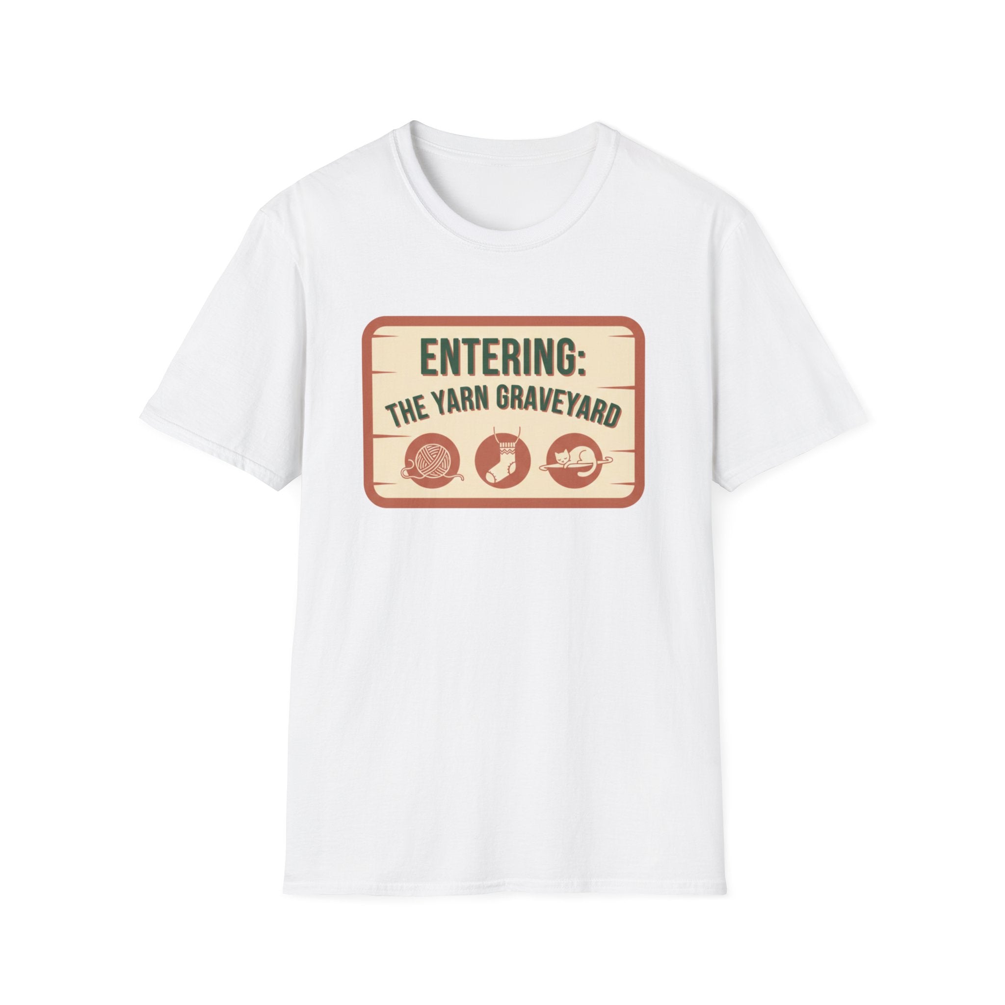 Plaque Entering The Yarn Graveyard T-Shirt