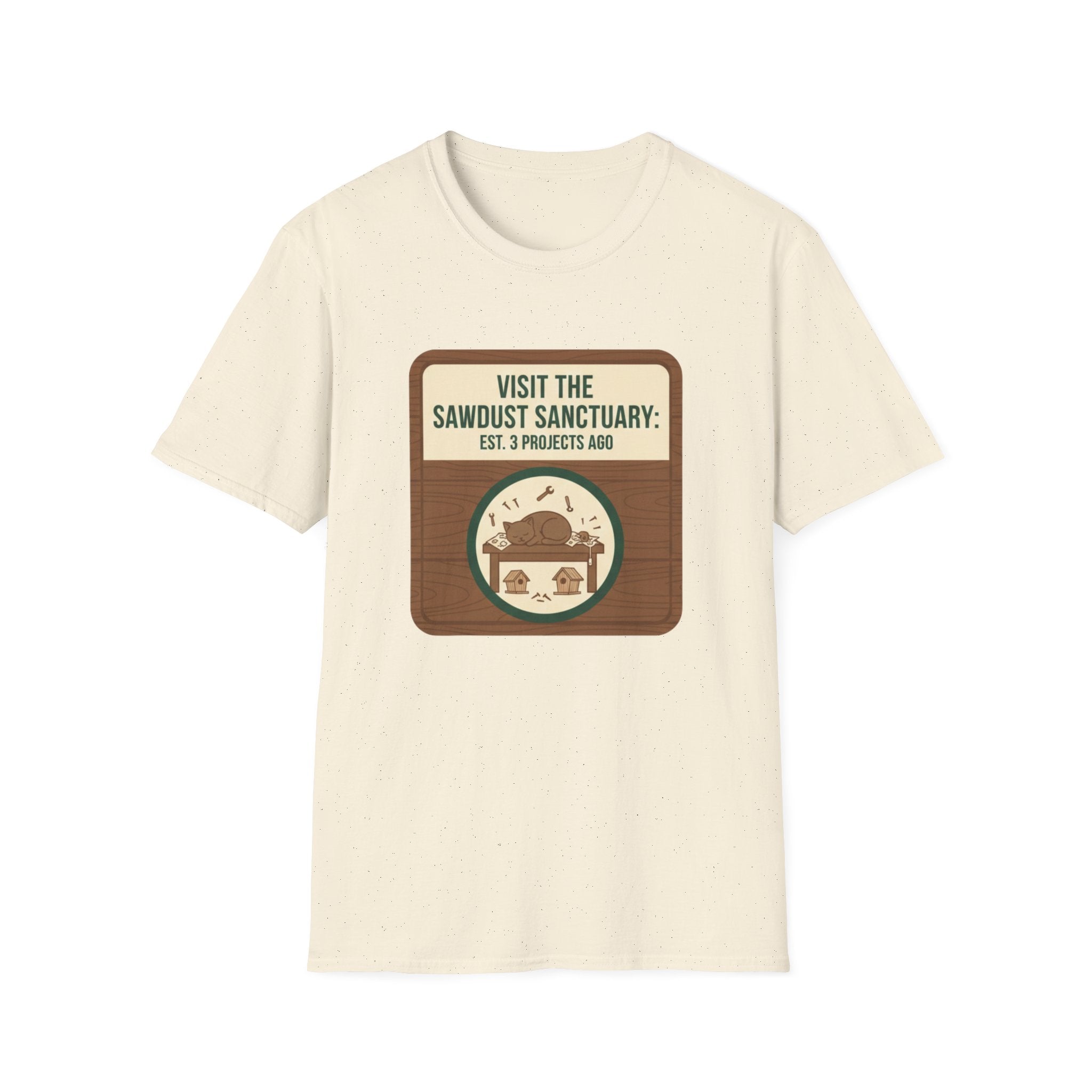 Plaque Visit Sawdust Sanctuary T-Shirt