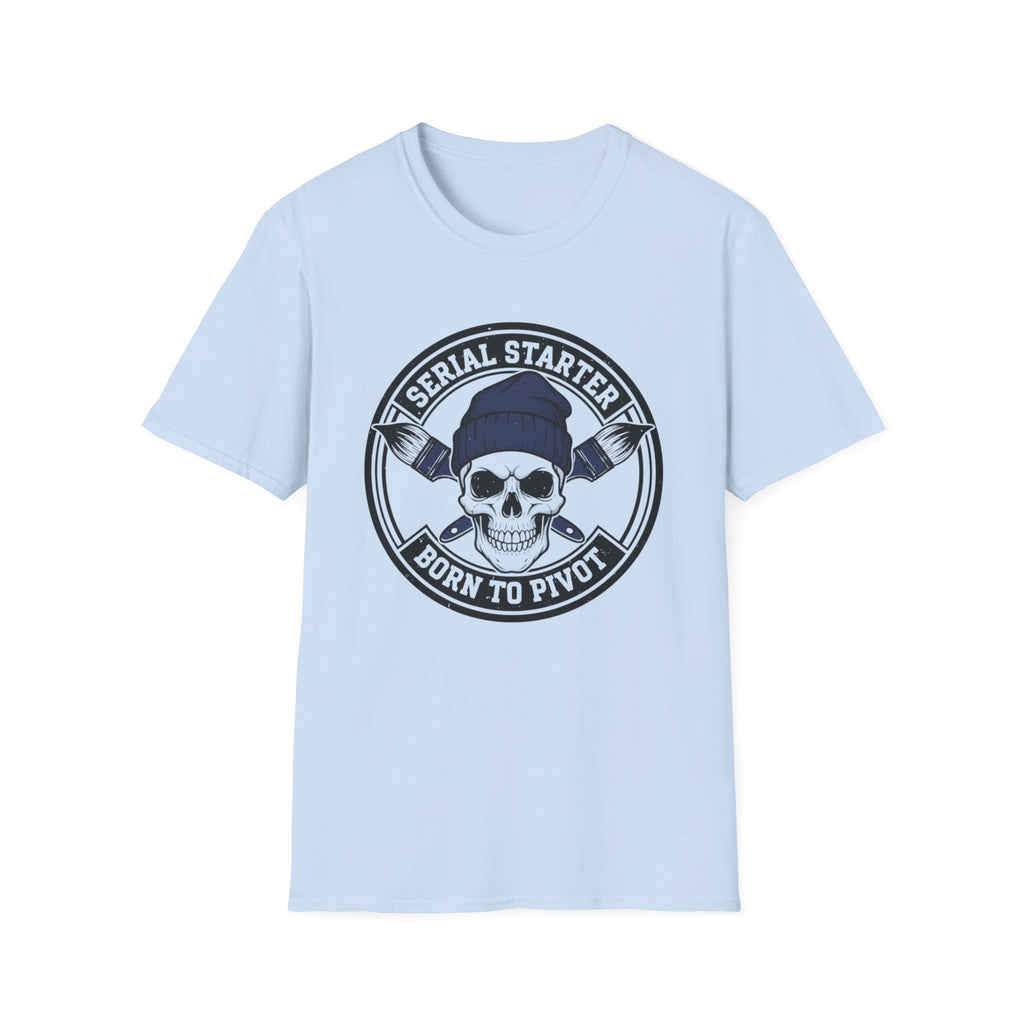 Skull Serial Starter Born To Pivot T-Shirt