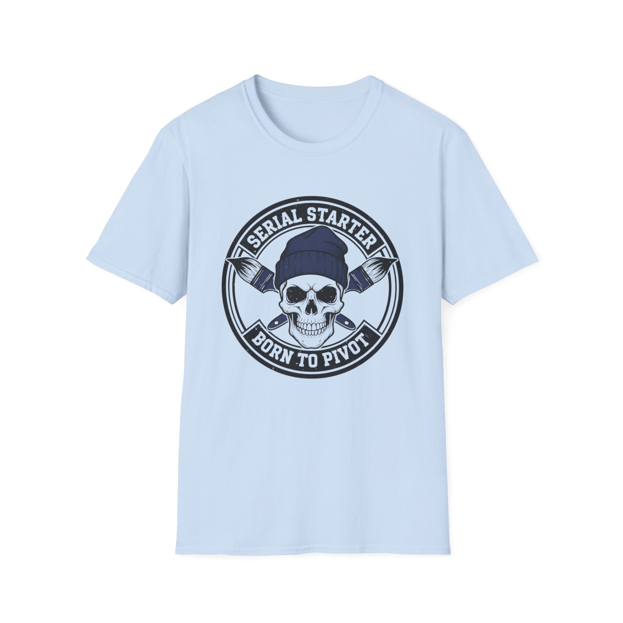 Skull Serial Starter Born To Pivot T-Shirt
