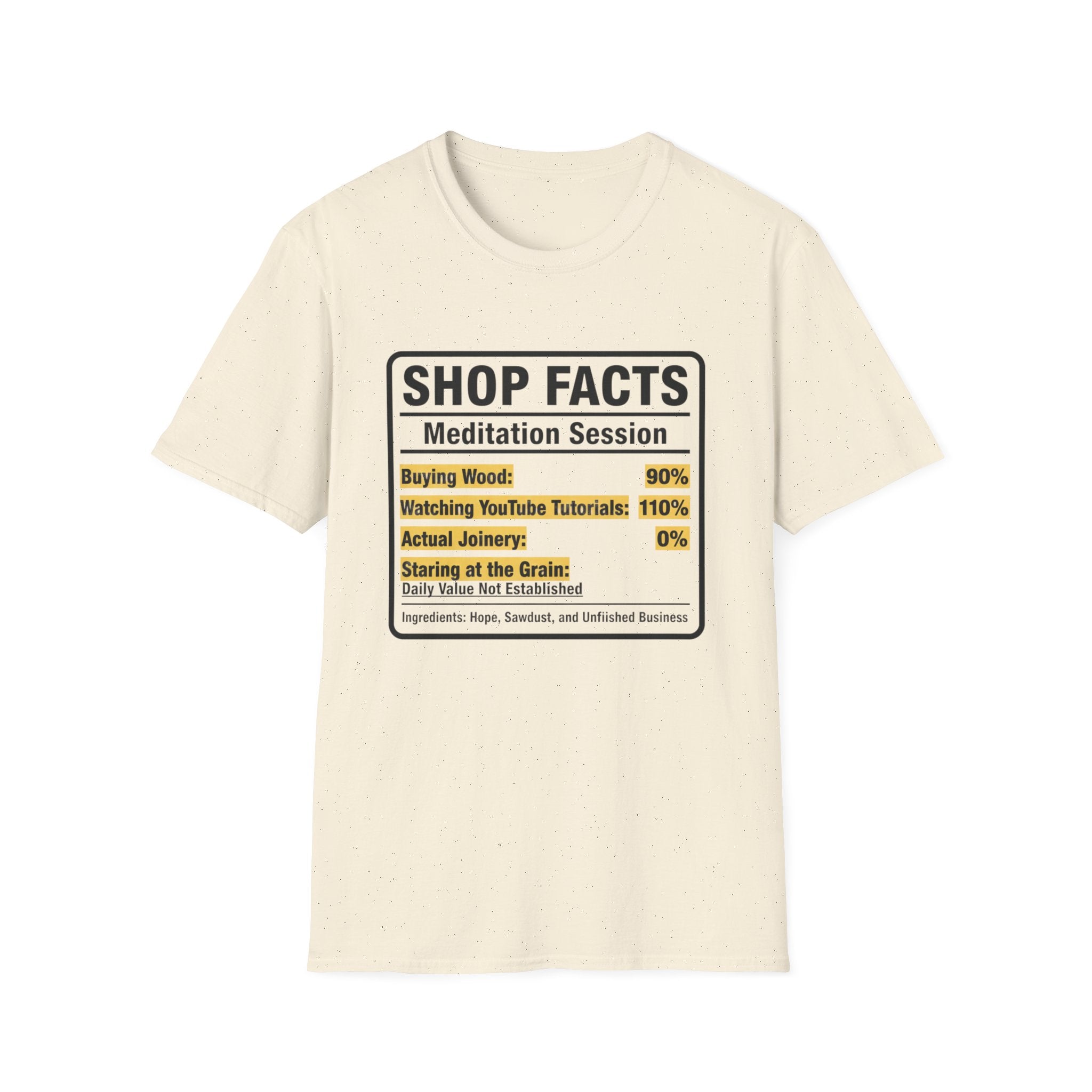 Nutrition Facts Shop Facts T-Shirt
