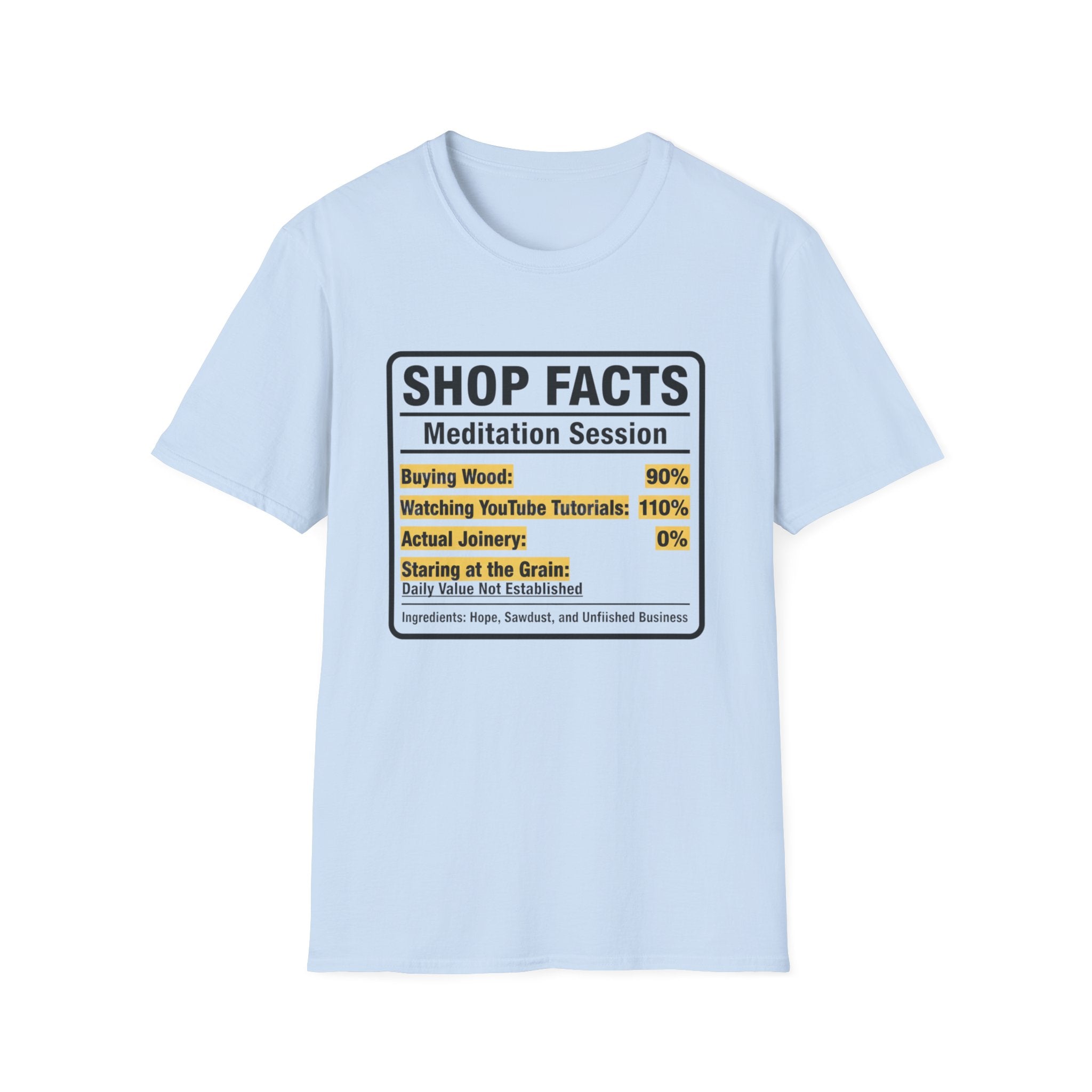 Nutrition Facts Shop Facts T-Shirt