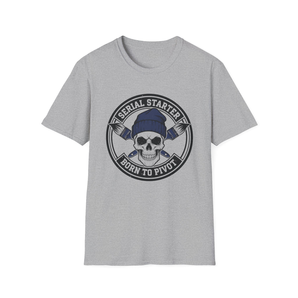 Skull Serial Starter Born To Pivot T-Shirt