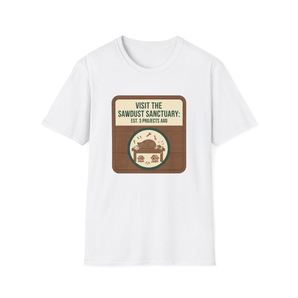 Plaque Visit Sawdust Sanctuary T-Shirt