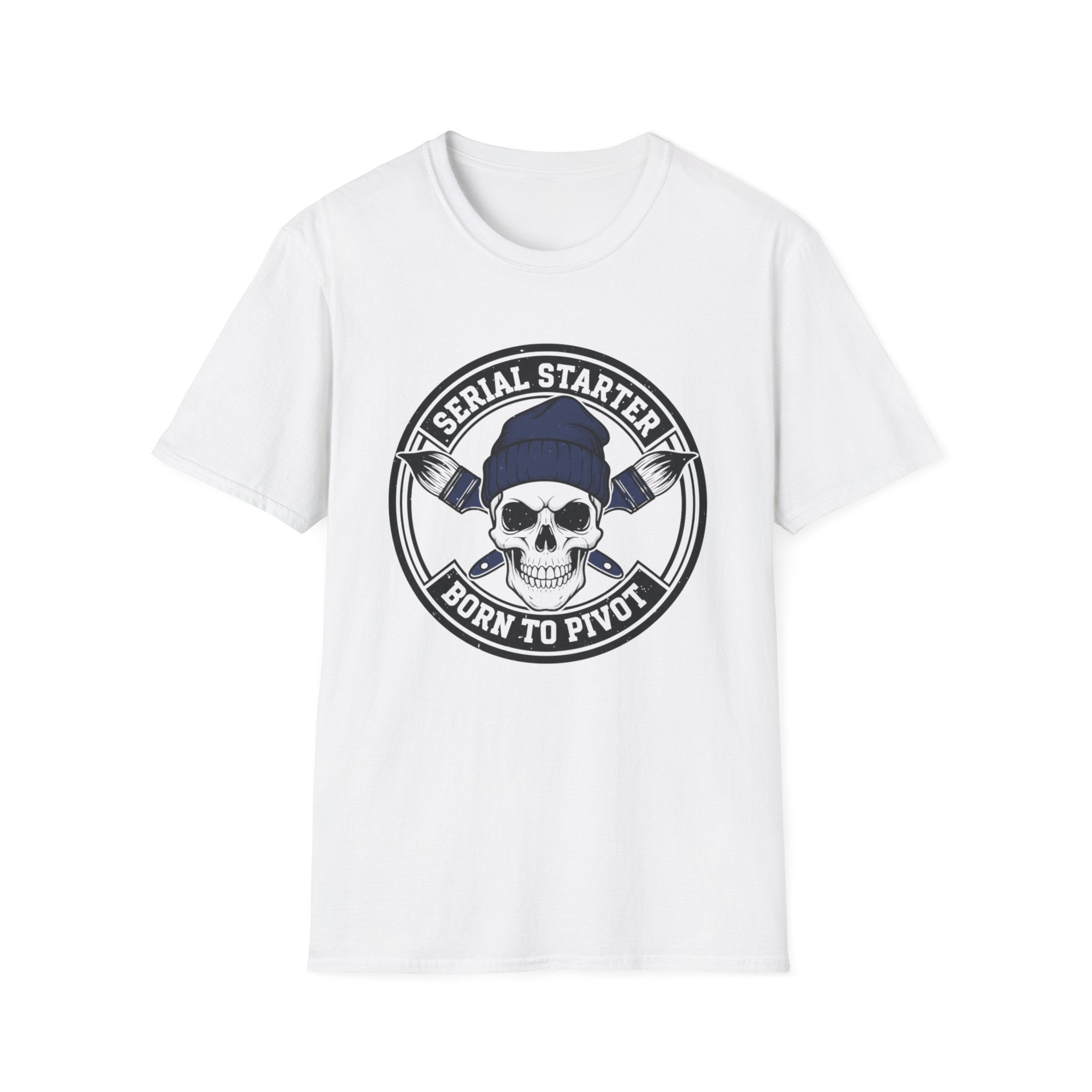 Skull Serial Starter Born To Pivot T-Shirt