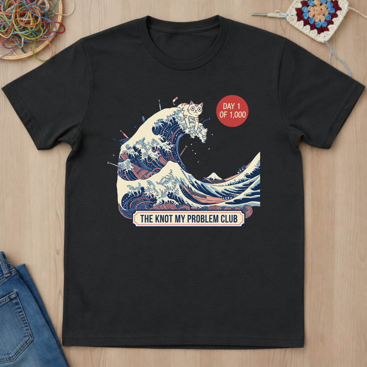Cat Wave The Knot My Problem Club T-Shirt