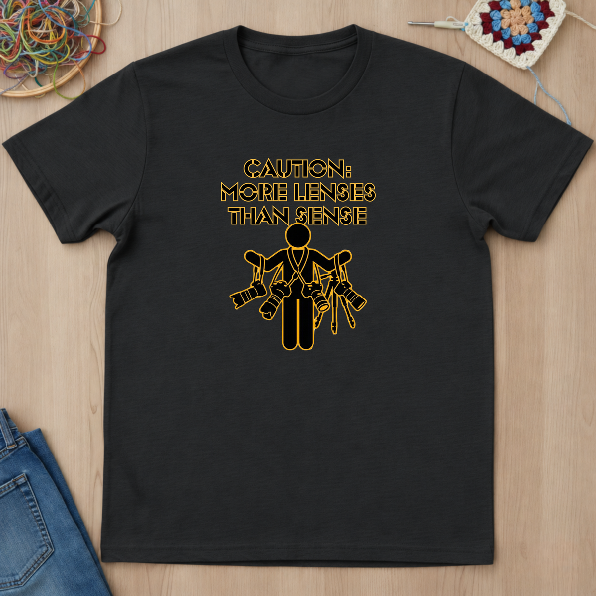 Caution More Lenses Than Sense T-Shirt