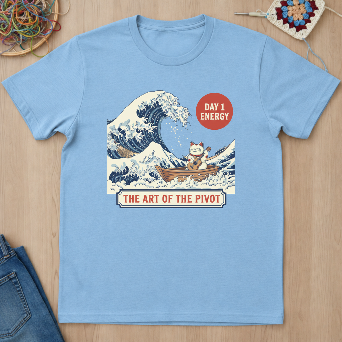 Wave Cat The Art Of Pivot T-Shirt
