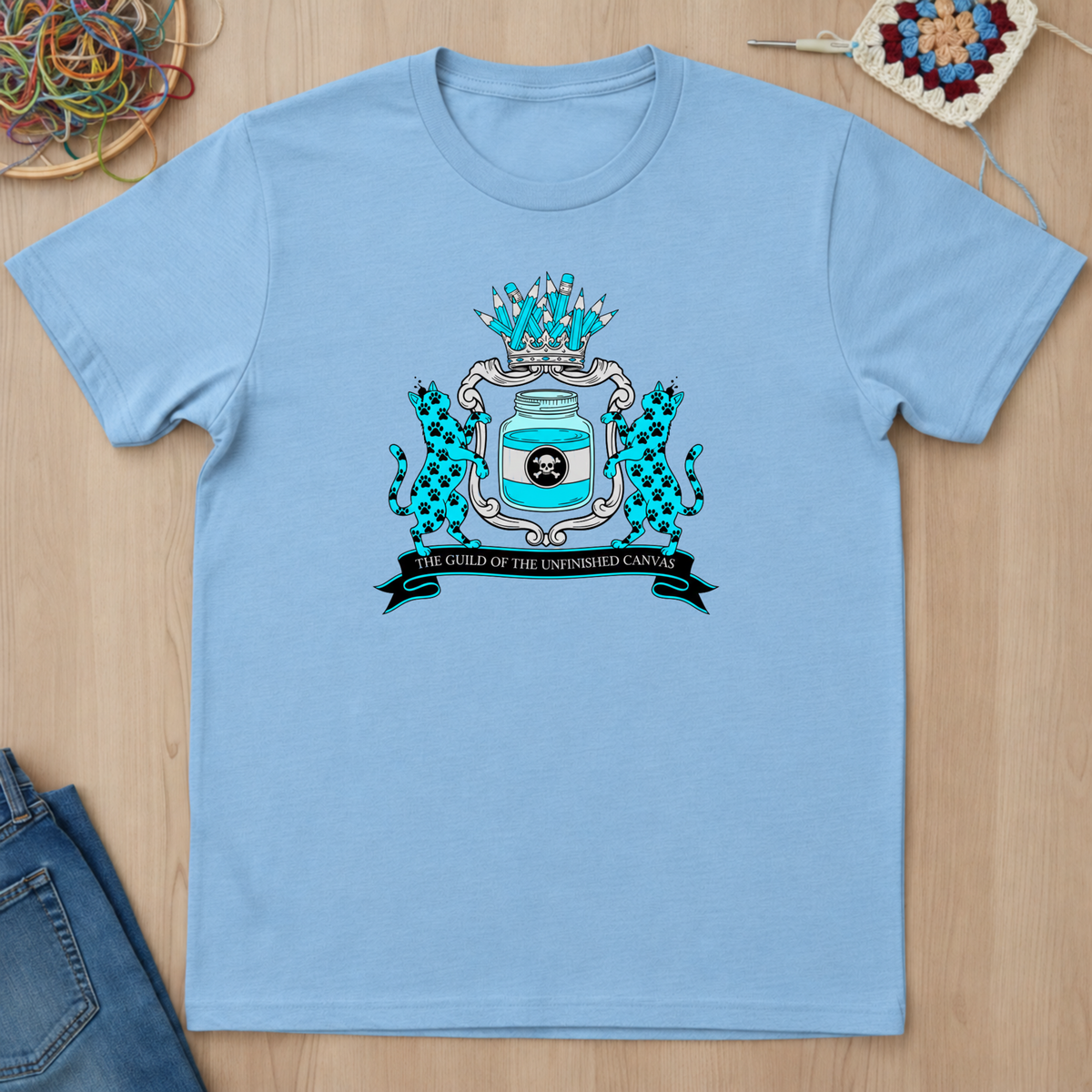 Cats The Guild Of Unfinished Canvas T-Shirt