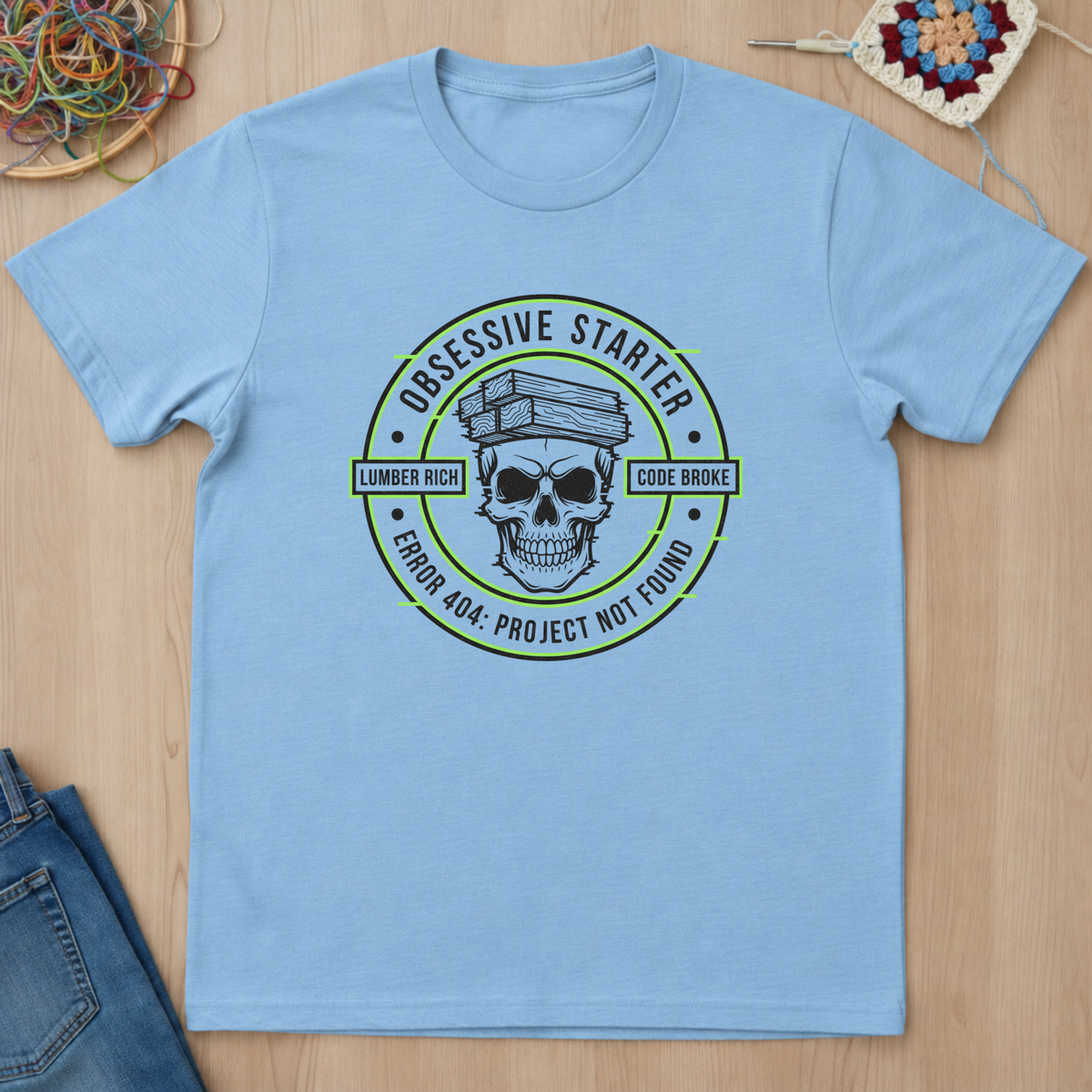 Skull Stamp 404 Project Not Found T-Shirt