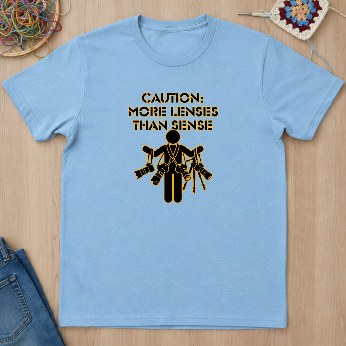 Caution More Lenses Than Sense T-Shirt