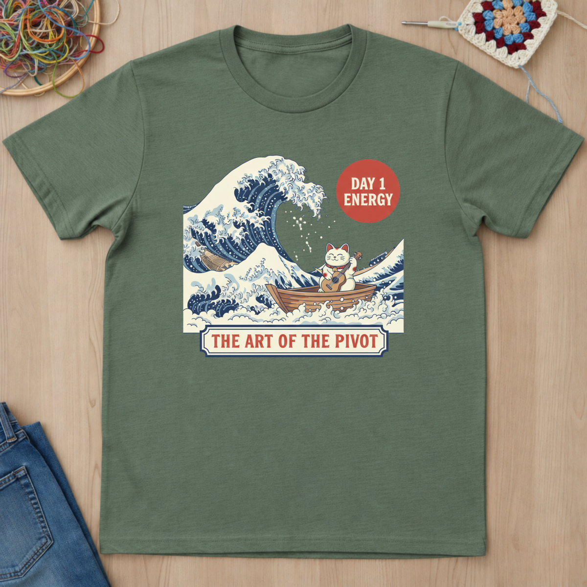 Wave Cat The Art Of Pivot T-Shirt