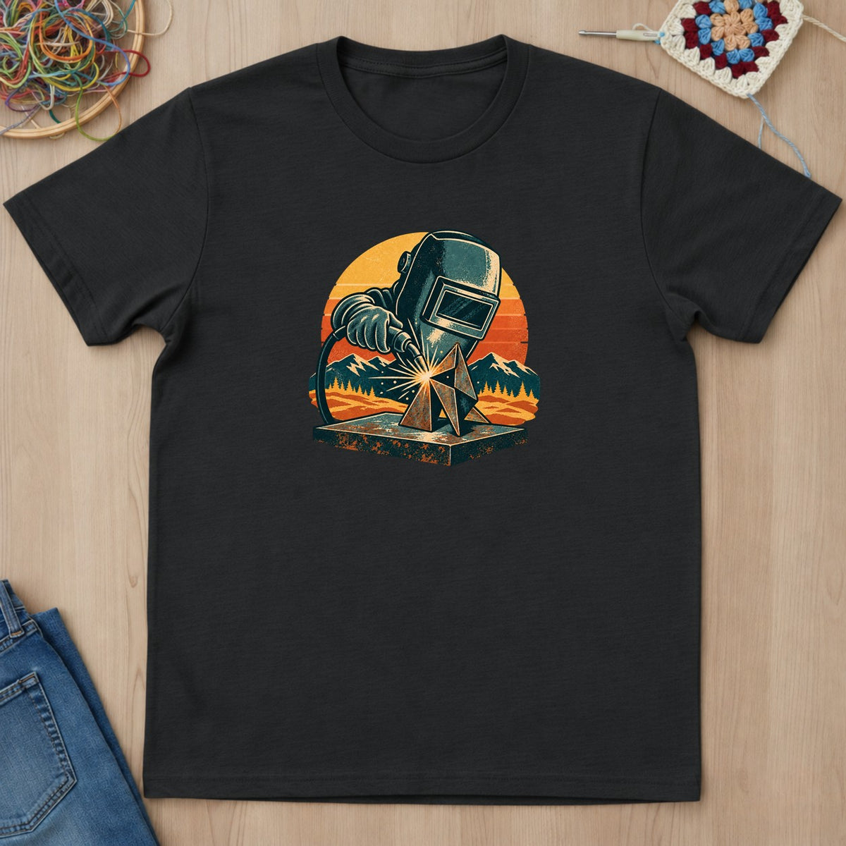 T-shirt mockup — Black