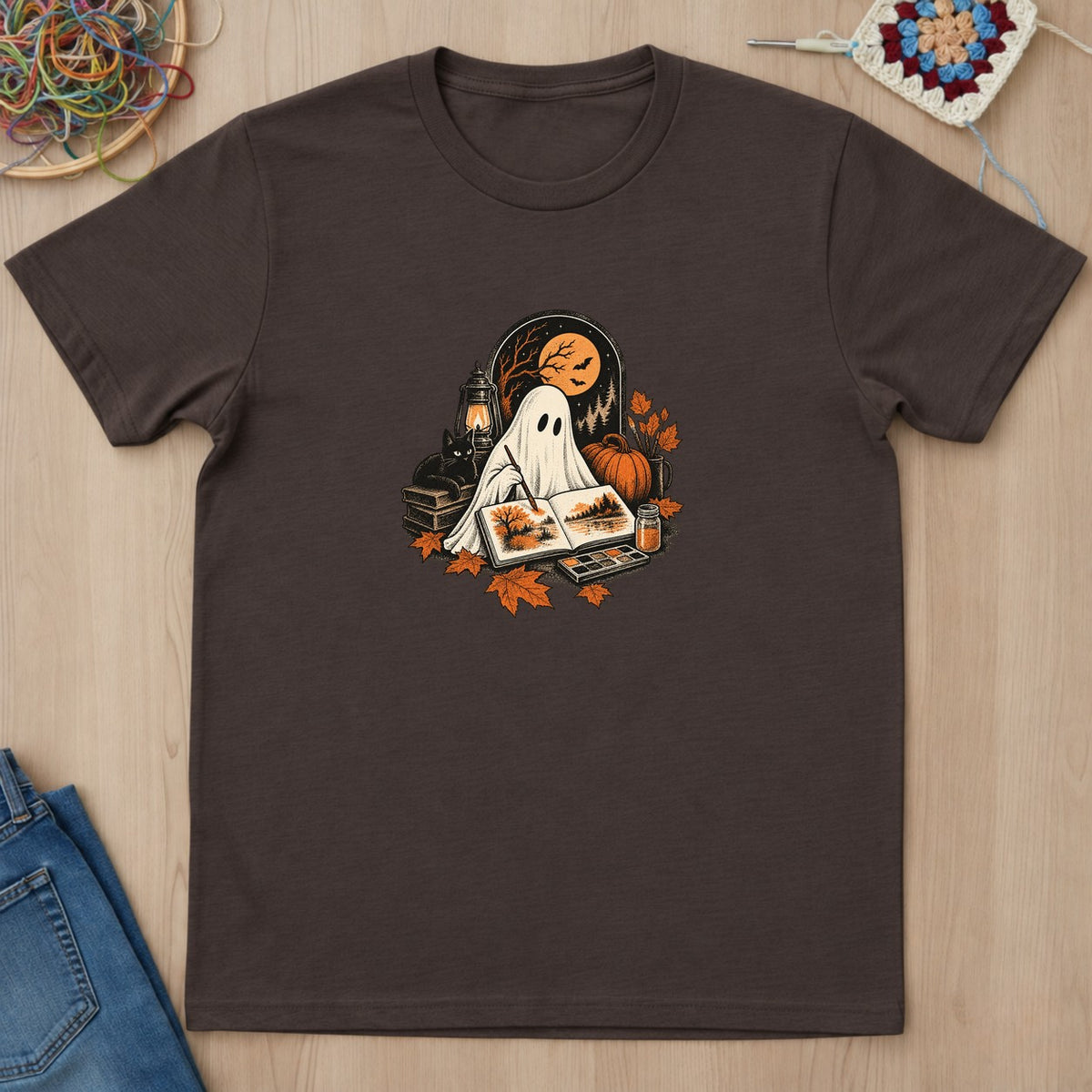 T-shirt mockup — Dark Chocolate