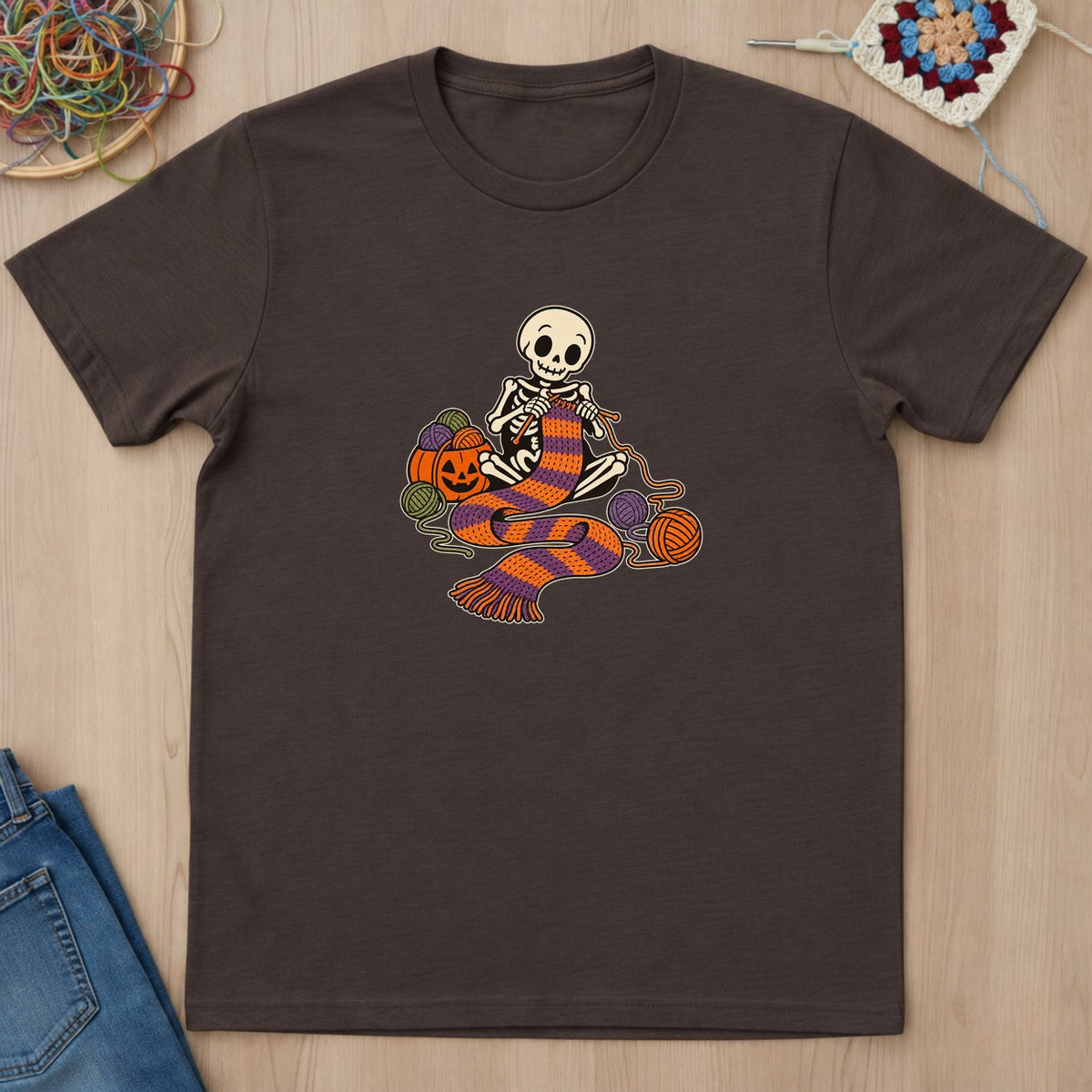 T-shirt mockup — Dark Chocolate
