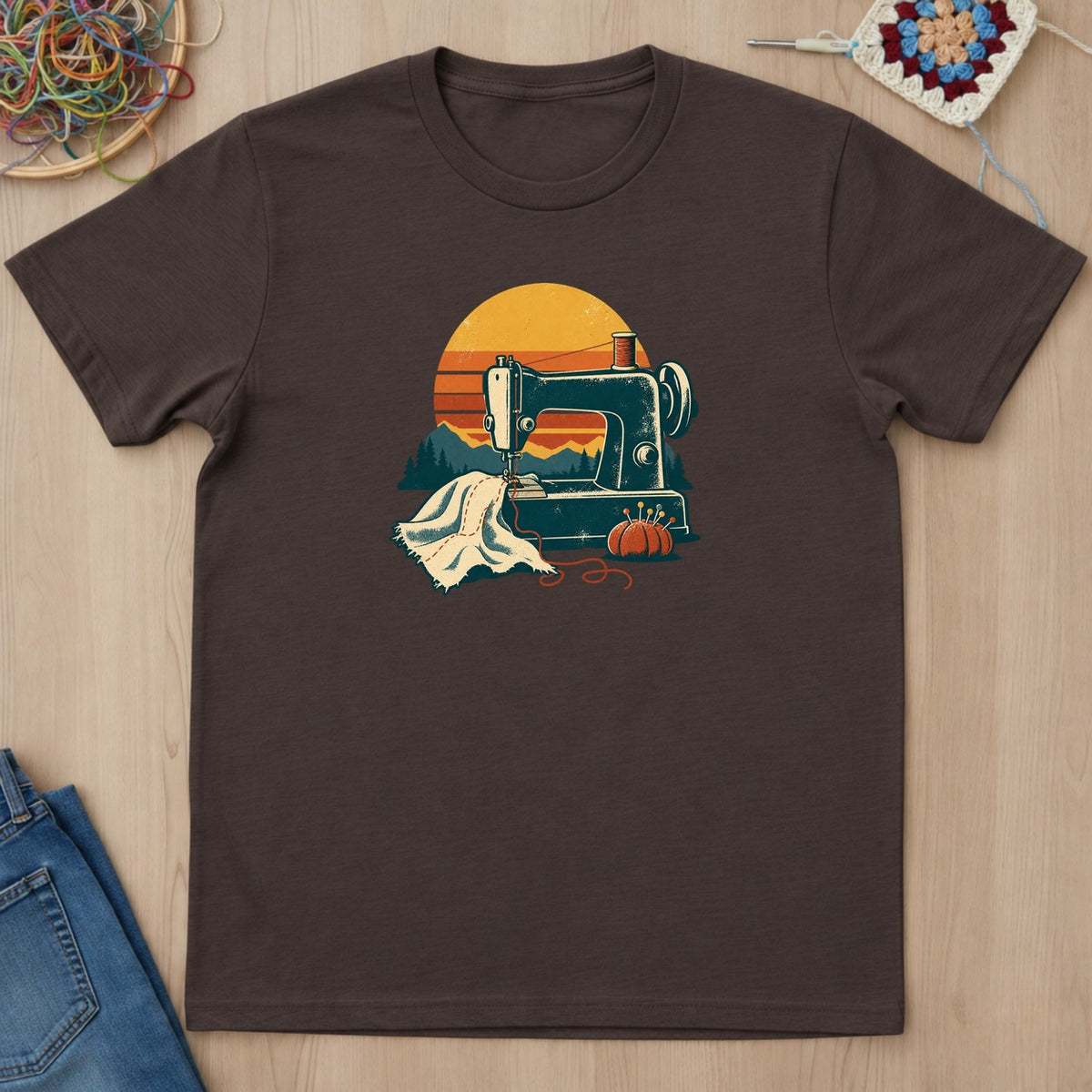 T-shirt mockup — Dark Chocolate