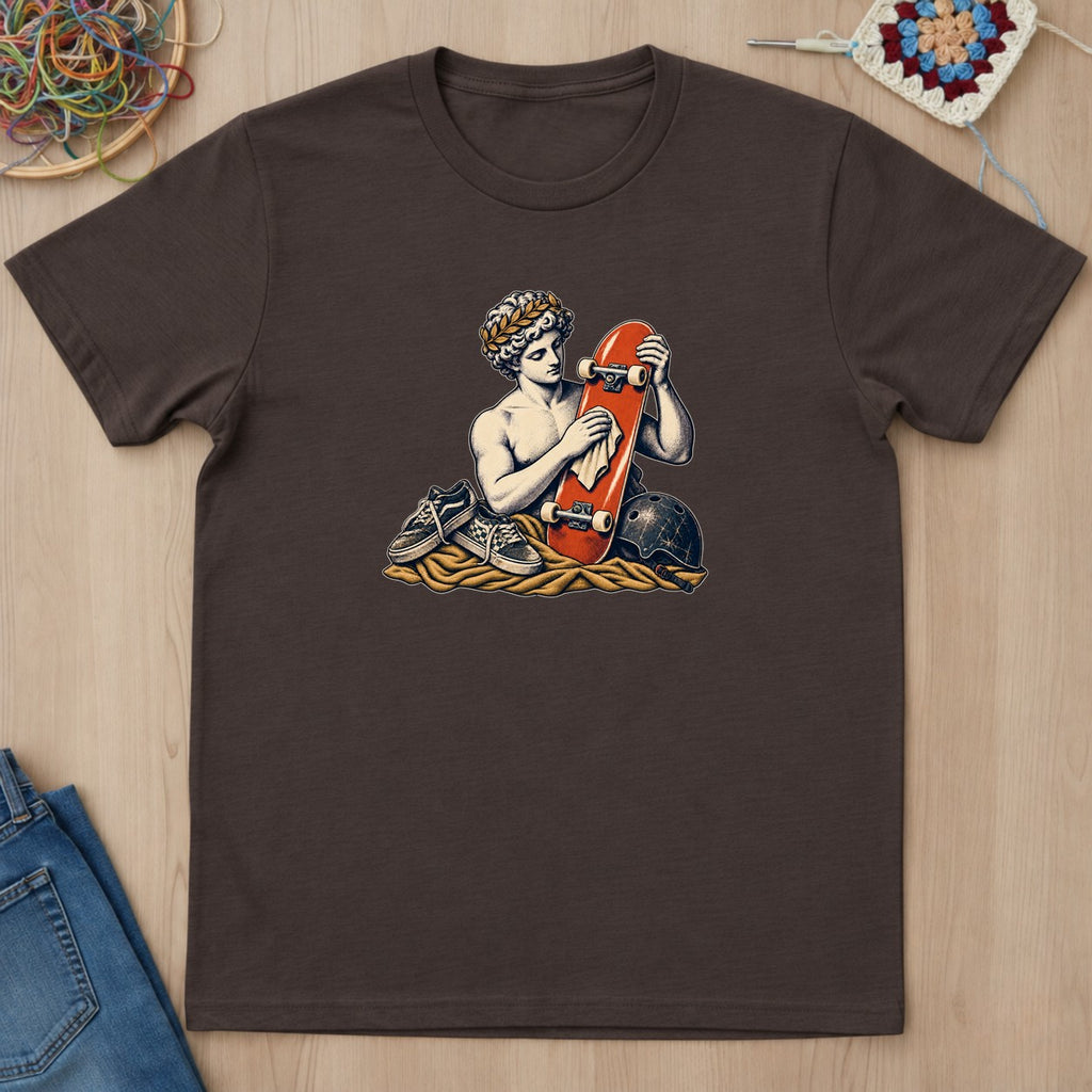 T-shirt mockup — Dark Chocolate