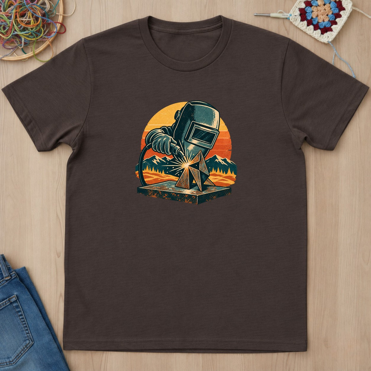 T-shirt mockup — Dark Chocolate