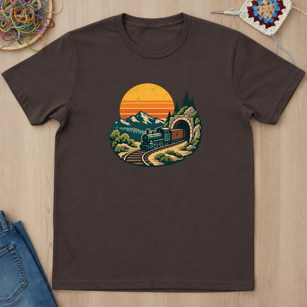 T-shirt mockup — Dark Chocolate