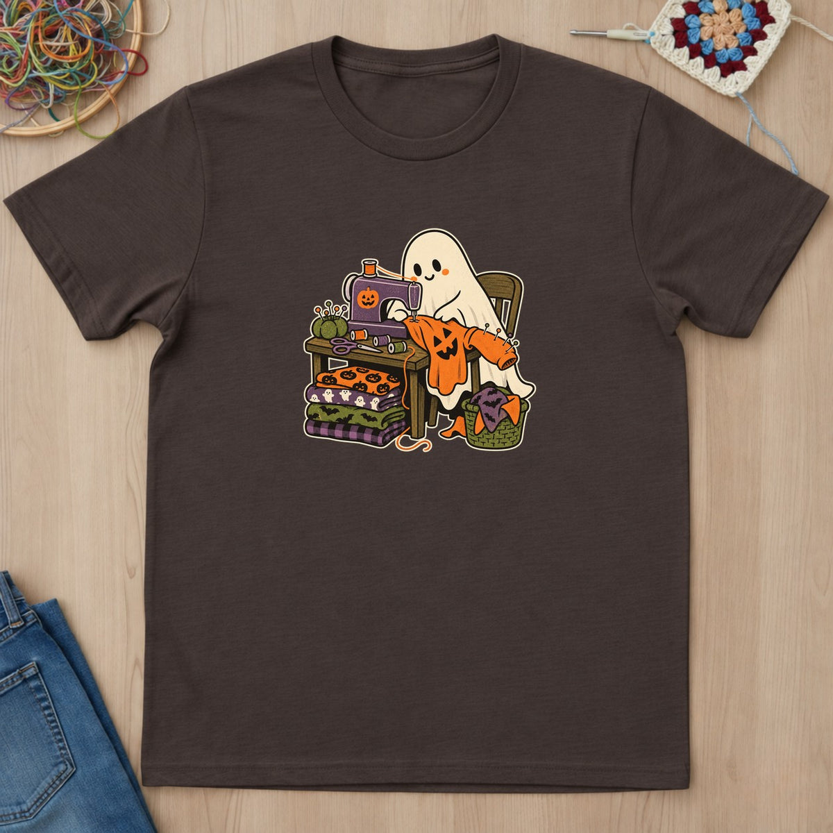 T-shirt mockup — Dark Chocolate