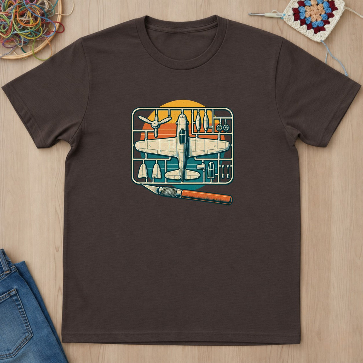 T-shirt mockup — Dark Chocolate