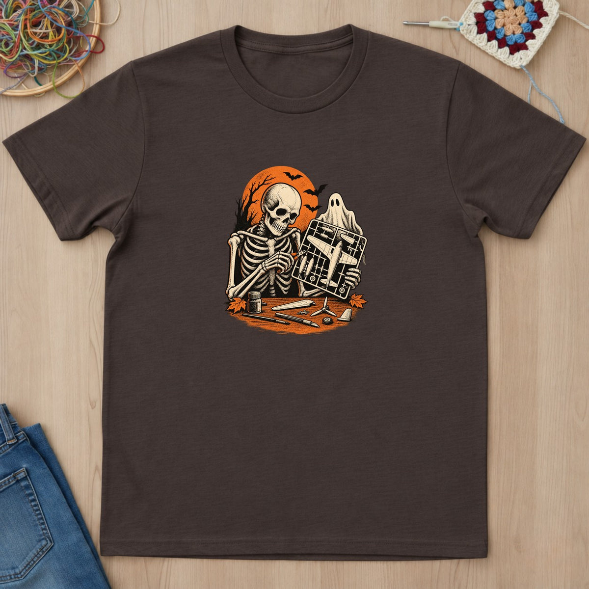 T-shirt mockup — Dark Chocolate