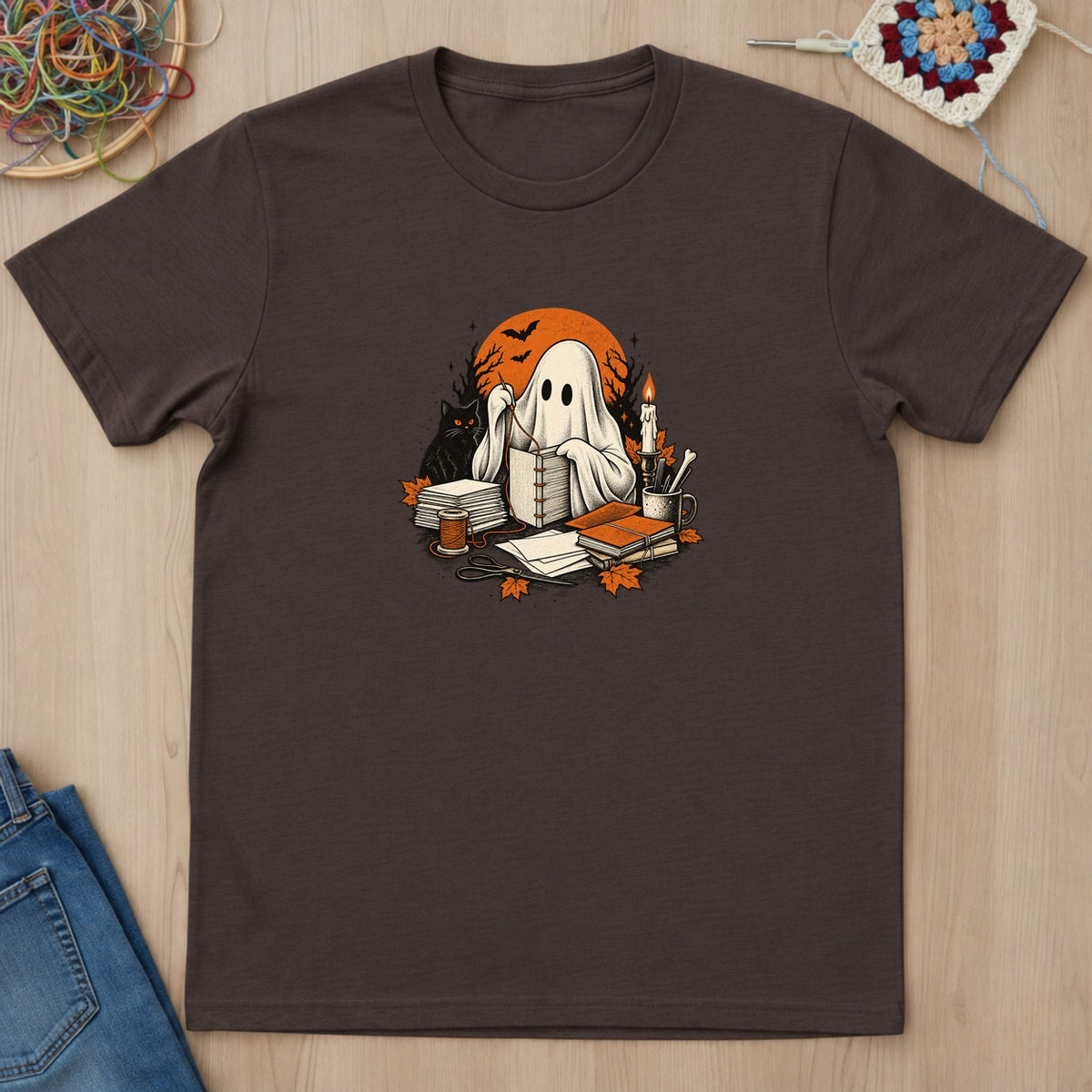 T-shirt mockup — Dark Chocolate