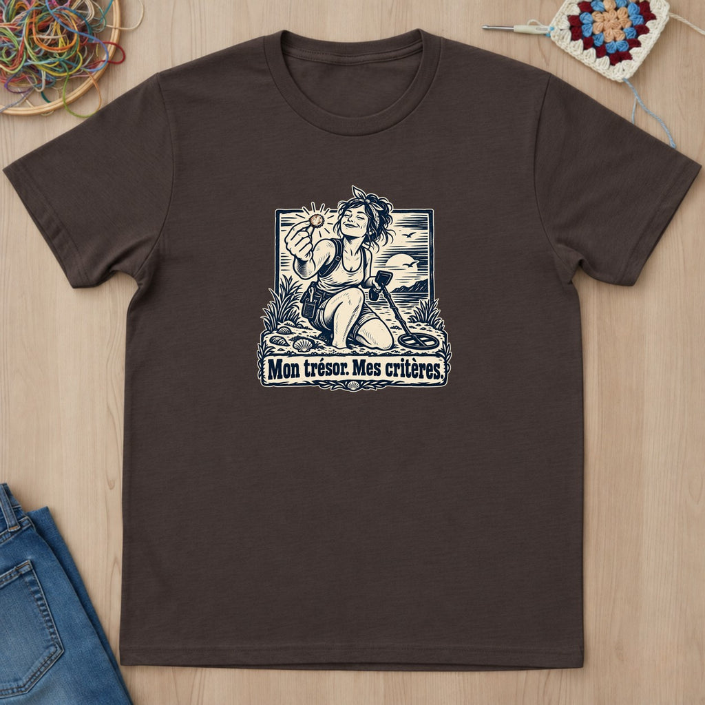 T-shirt mockup — Dark Chocolate