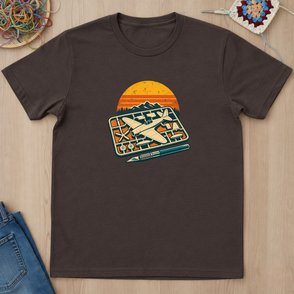 T-shirt mockup — Dark Chocolate