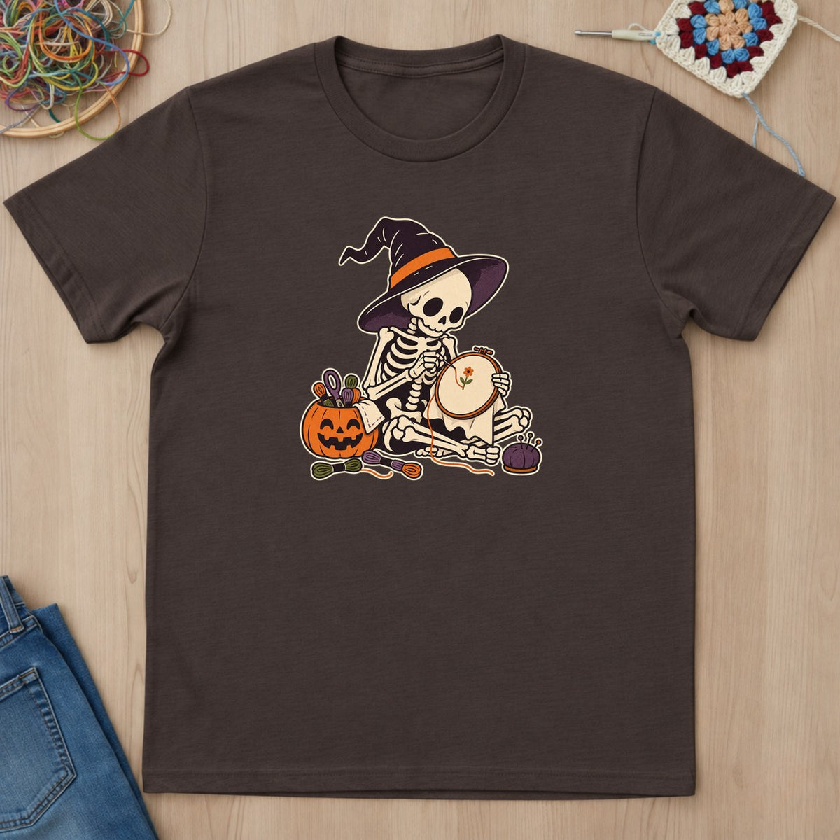 T-shirt mockup — Dark Chocolate
