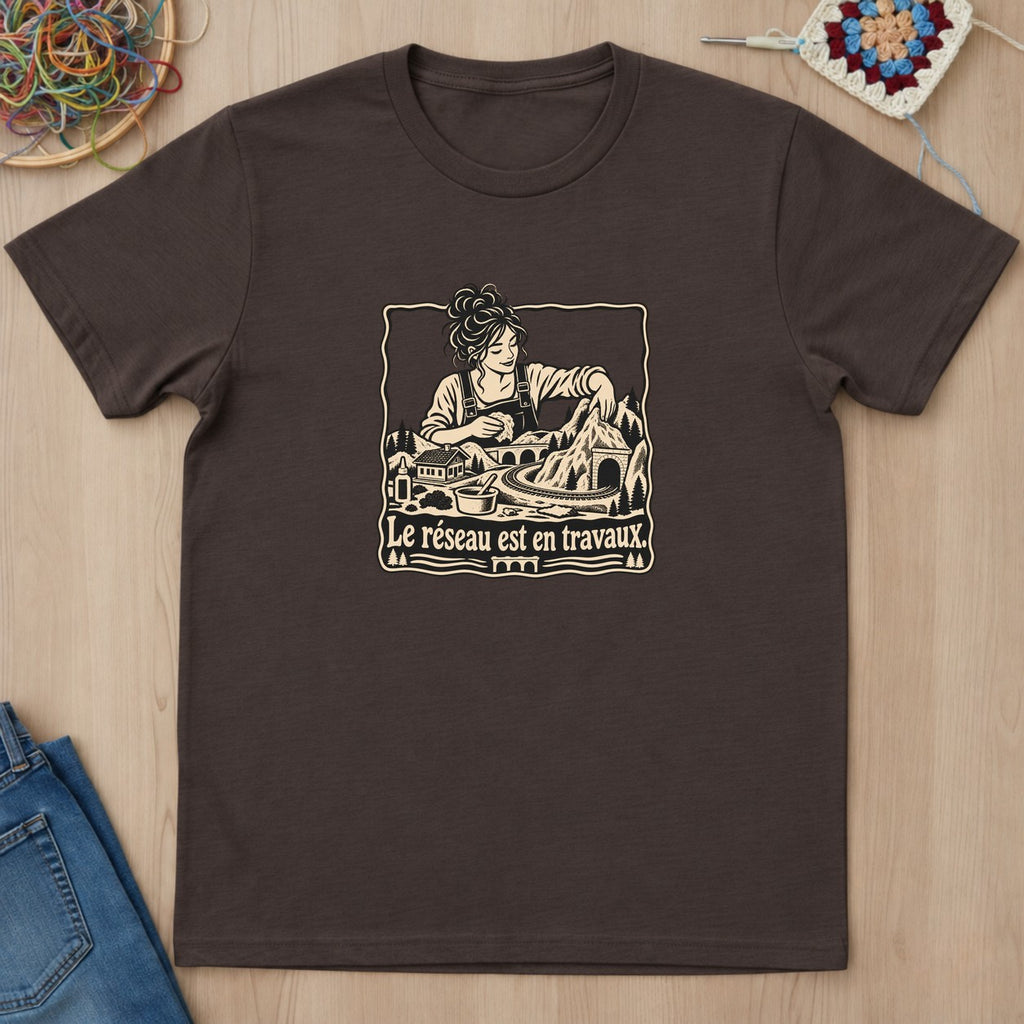 T-shirt mockup — Dark Chocolate