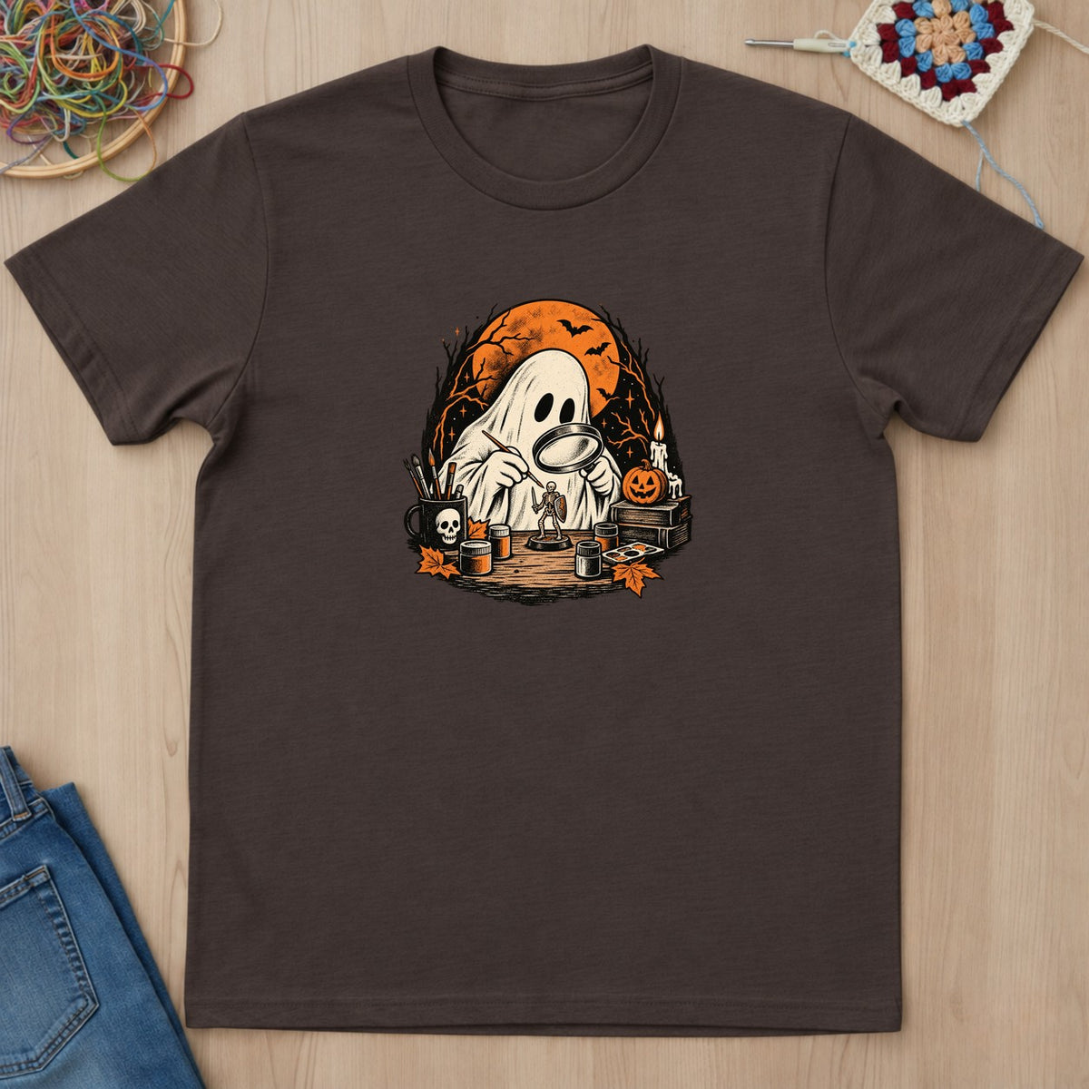 T-shirt mockup — Dark Chocolate
